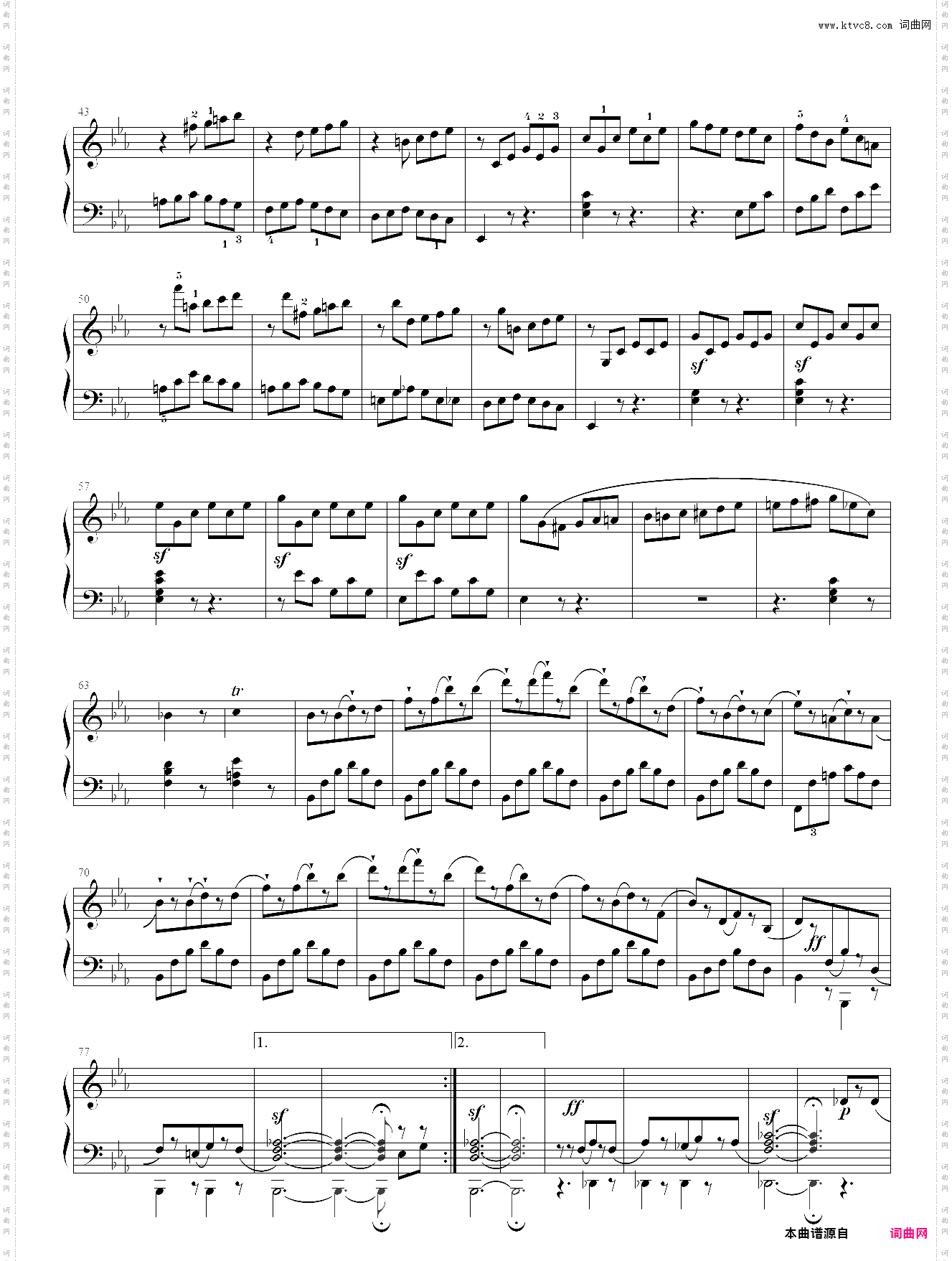 贝多芬-降e大调奏鸣曲op·31 no·3第四乐章