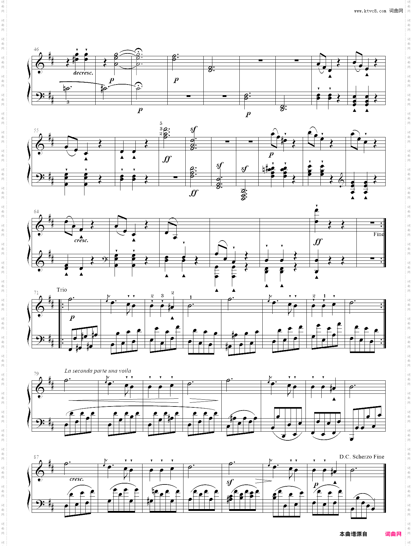 贝多芬-d大调奏鸣曲田园op·28第三乐章