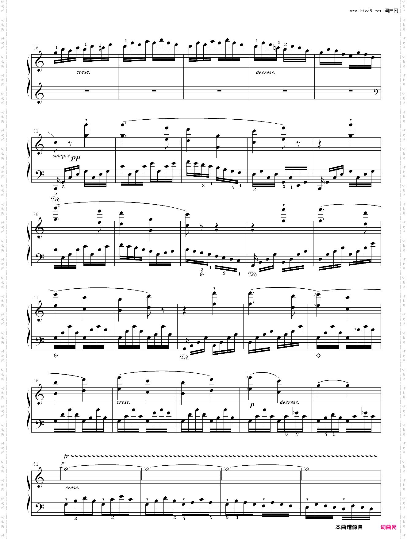 贝多芬-c大调大奏鸣曲华尔斯坦 op·53第二乐章-回旋曲