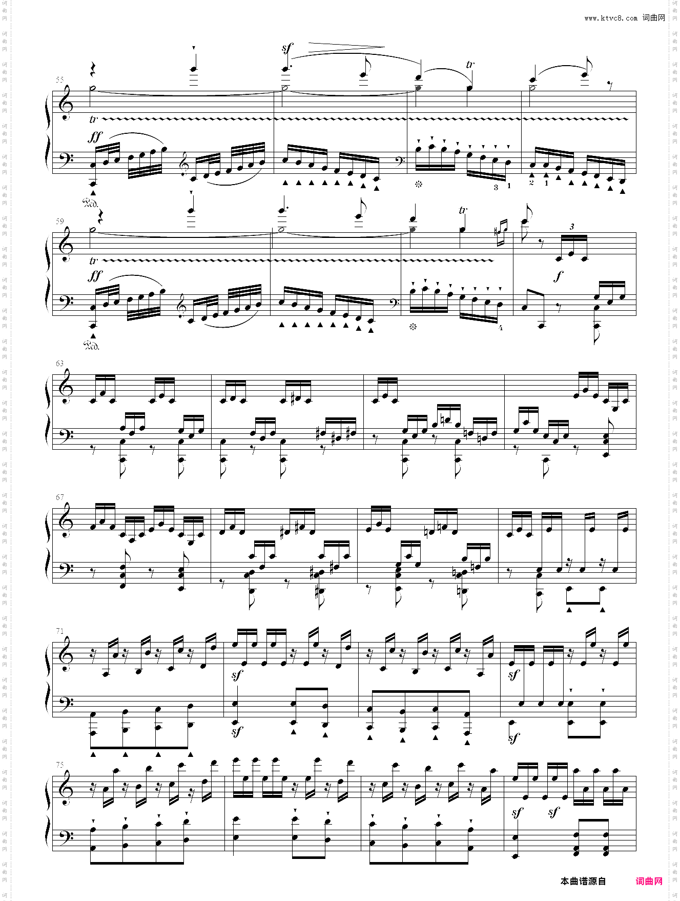 贝多芬-c大调大奏鸣曲华尔斯坦 op·53第二乐章-回旋曲