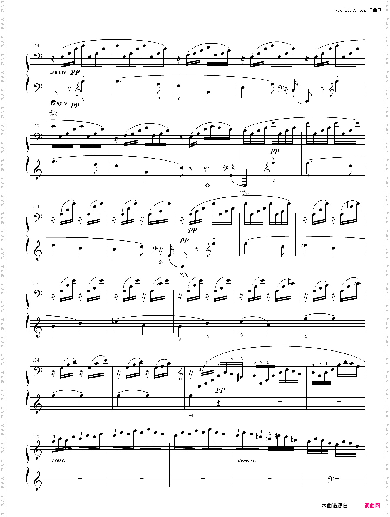 贝多芬-c大调大奏鸣曲华尔斯坦 op·53第二乐章-回旋曲