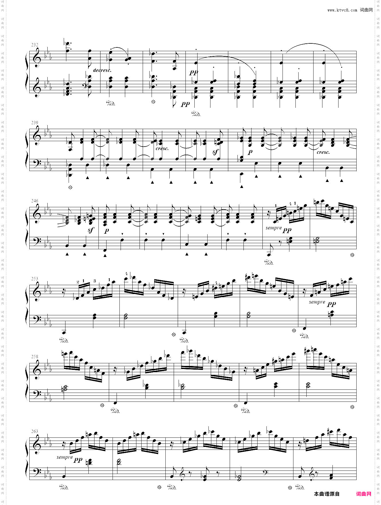 贝多芬-c大调大奏鸣曲华尔斯坦 op·53第二乐章-回旋曲