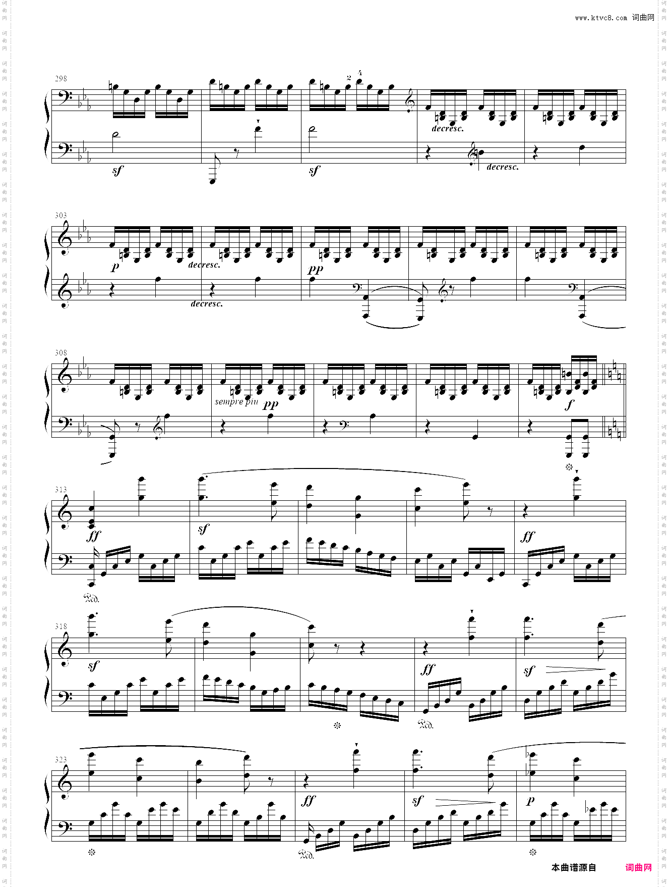 贝多芬-c大调大奏鸣曲华尔斯坦 op·53第二乐章-回旋曲