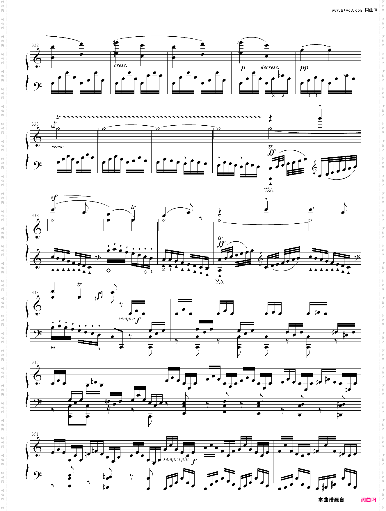 贝多芬-c大调大奏鸣曲华尔斯坦 op·53第二乐章-回旋曲