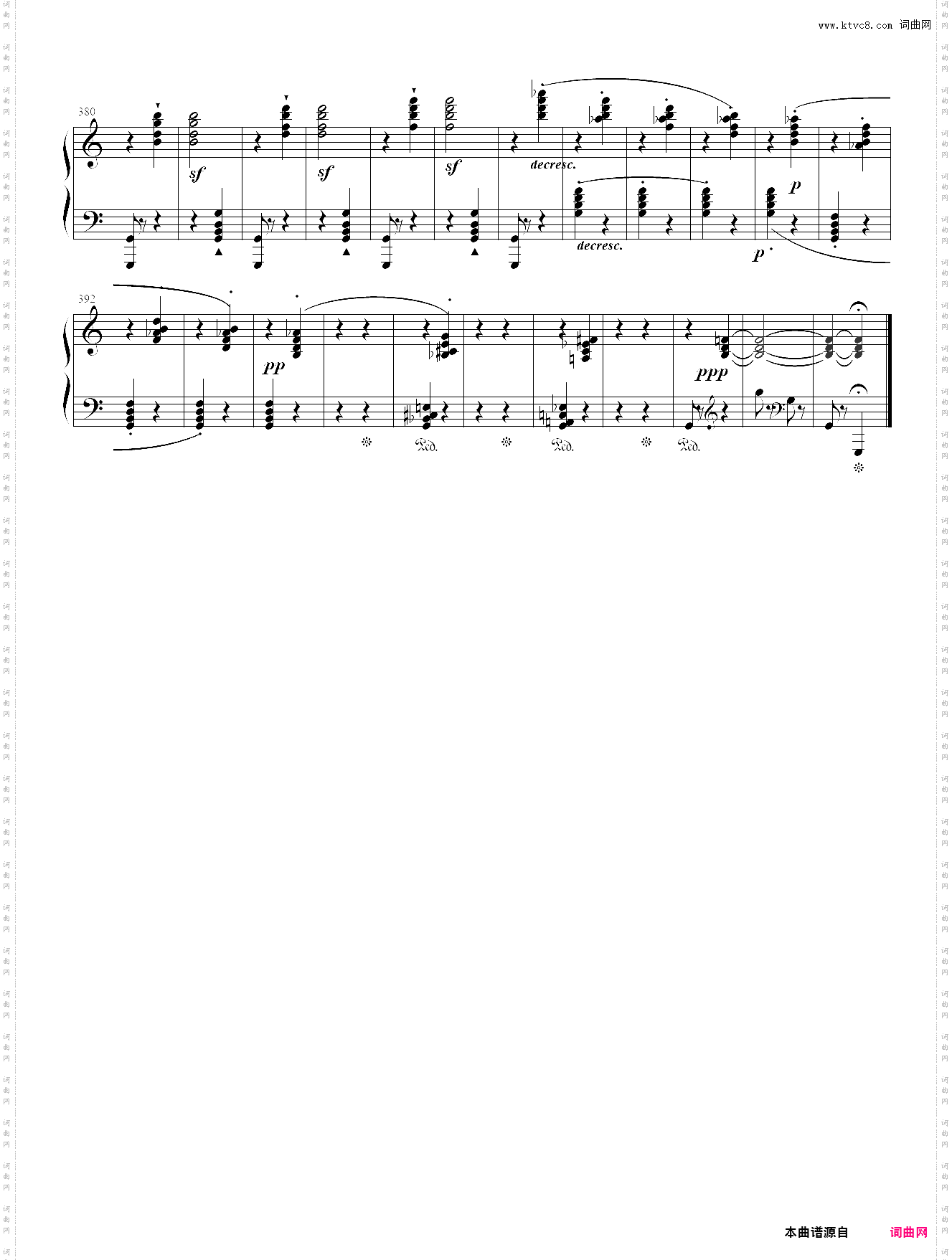 贝多芬-c大调大奏鸣曲华尔斯坦 op·53第二乐章-回旋曲