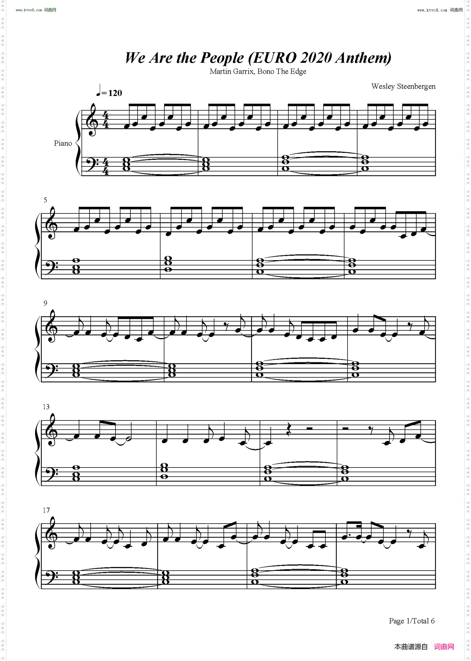 We Are the People_2020年欧洲杯主题曲