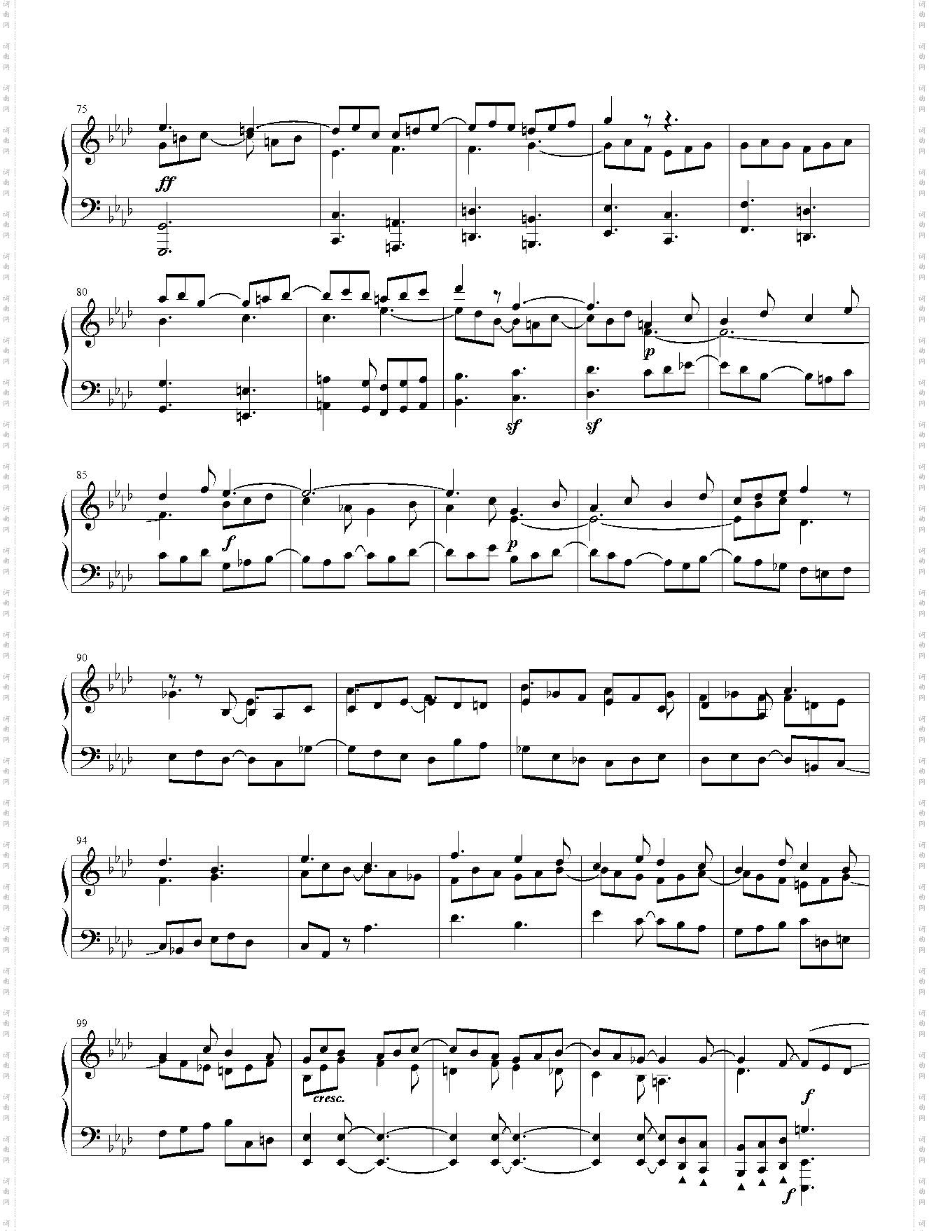 贝多芬-降A大调奏鸣曲Op·110 第三乐章