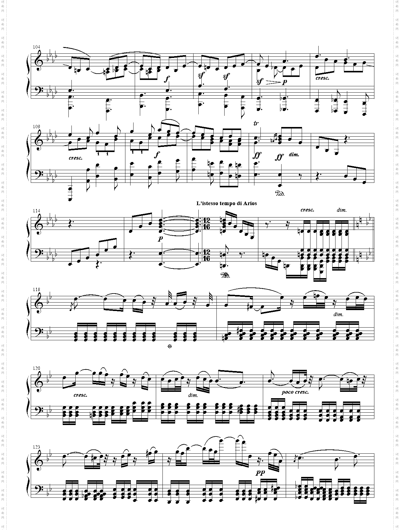 贝多芬-降A大调奏鸣曲Op·110 第三乐章