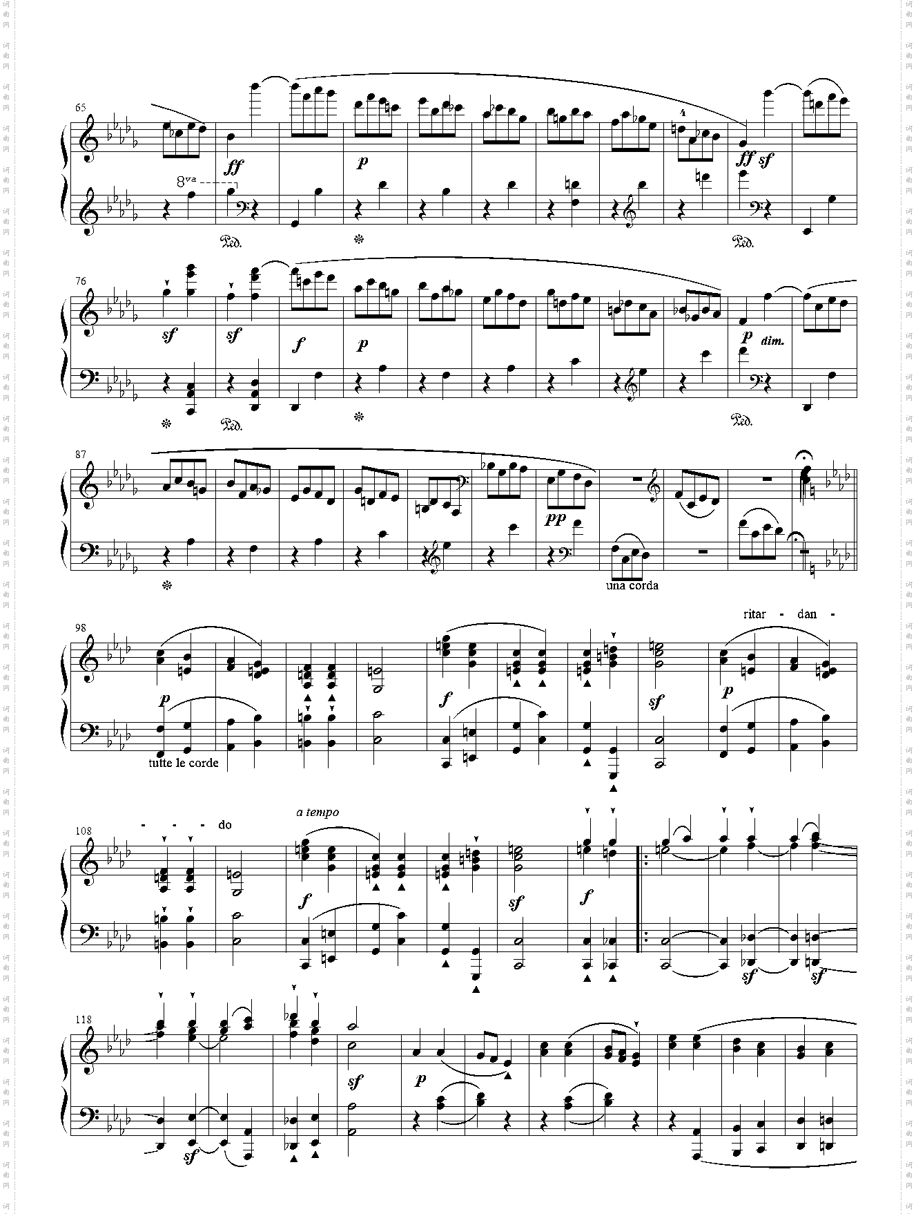 贝多芬-降A大调奏鸣曲Op·110 第二乐章