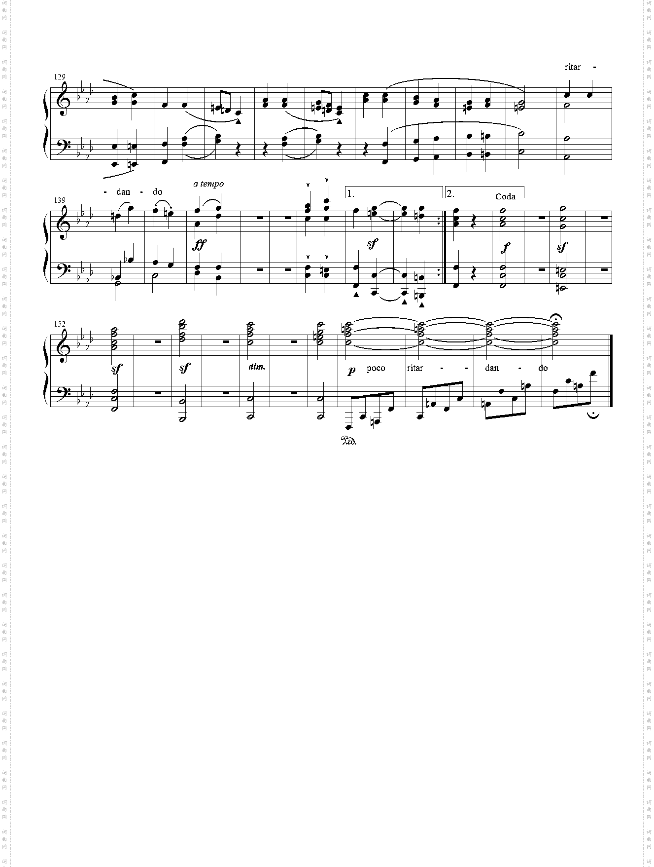 贝多芬-降A大调奏鸣曲Op·110 第二乐章