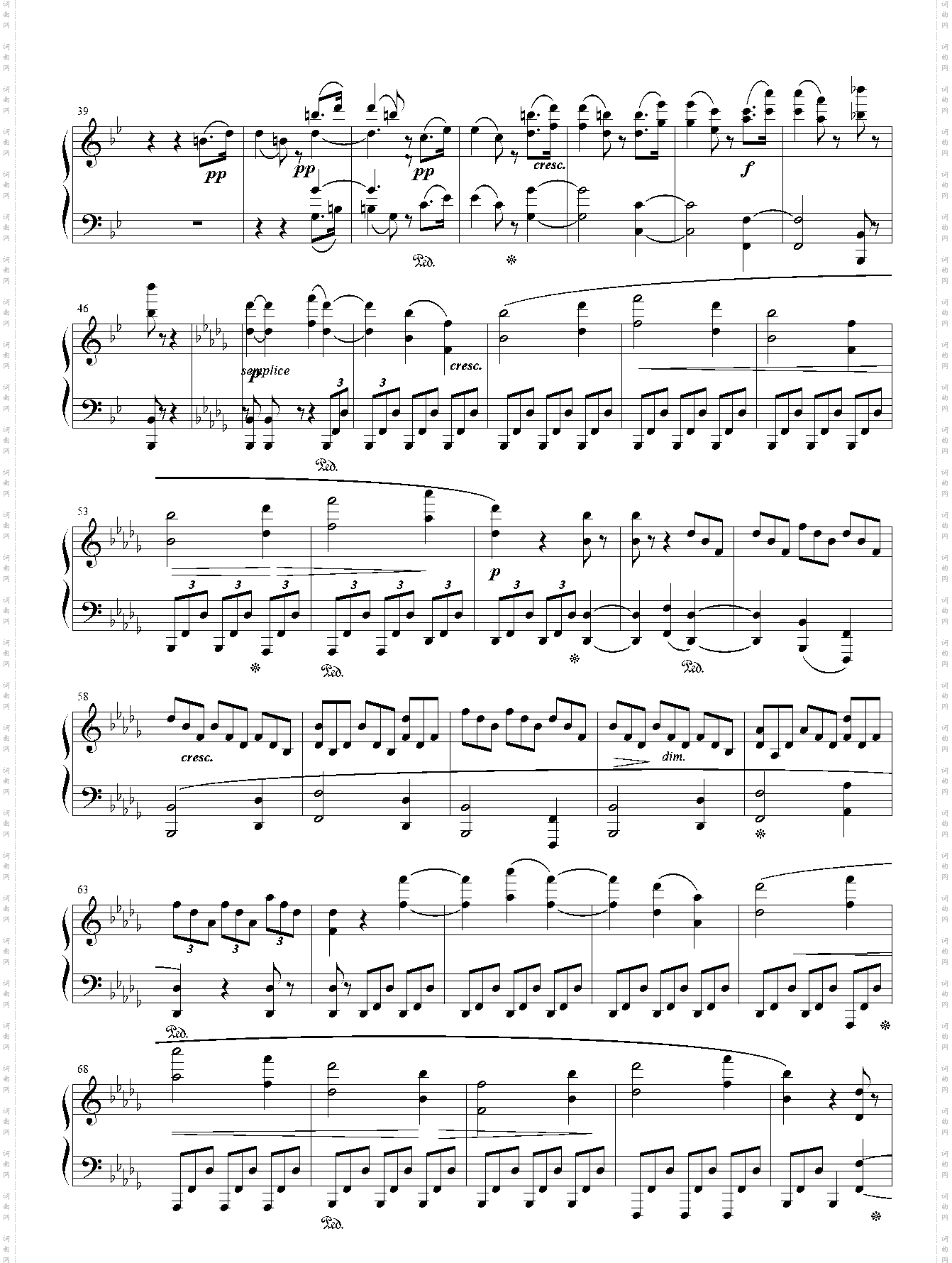 贝多芬-降B大调大奏鸣曲楔槌琴键 Op·106 第二乐章