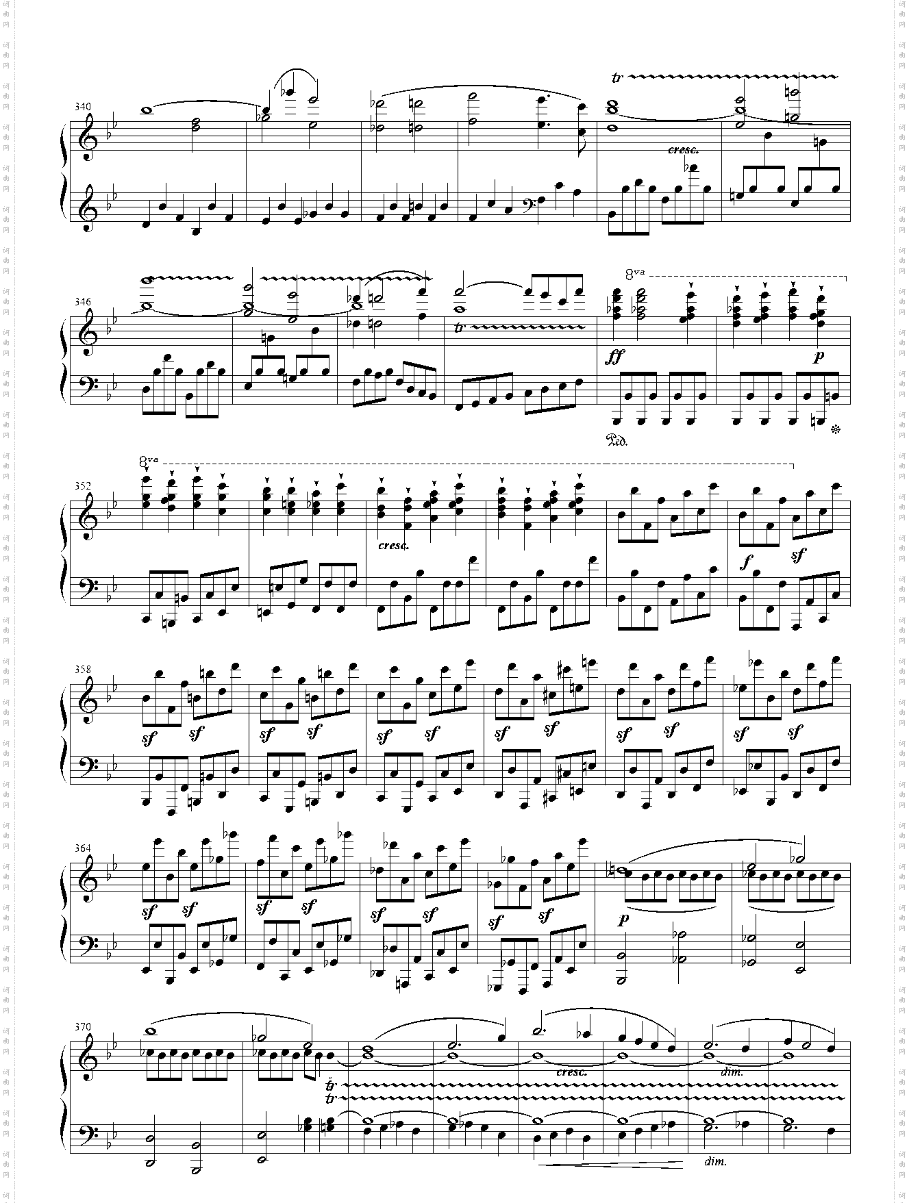 贝多芬-降B大调大奏鸣曲楔槌琴键 Op·106 第一乐章