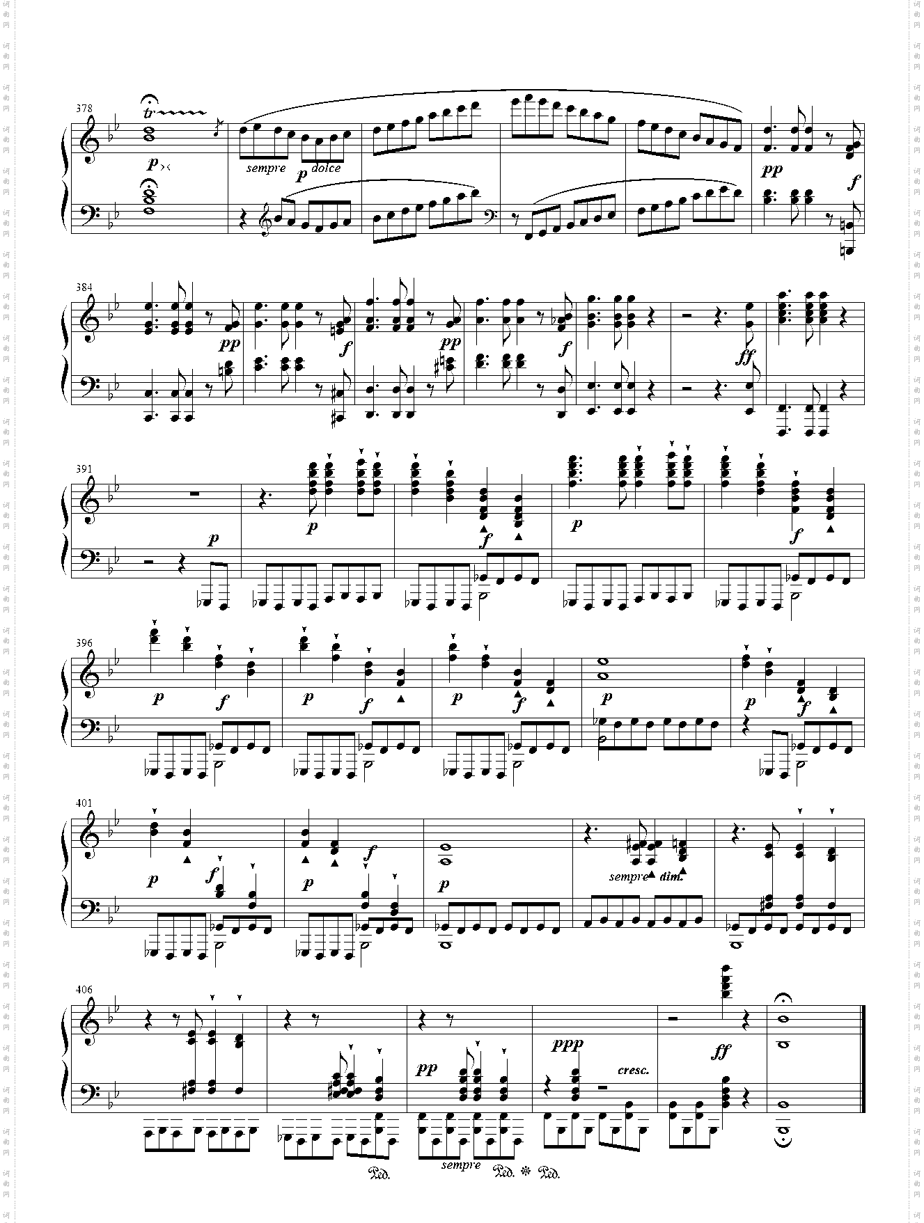 贝多芬-降B大调大奏鸣曲楔槌琴键 Op·106 第一乐章