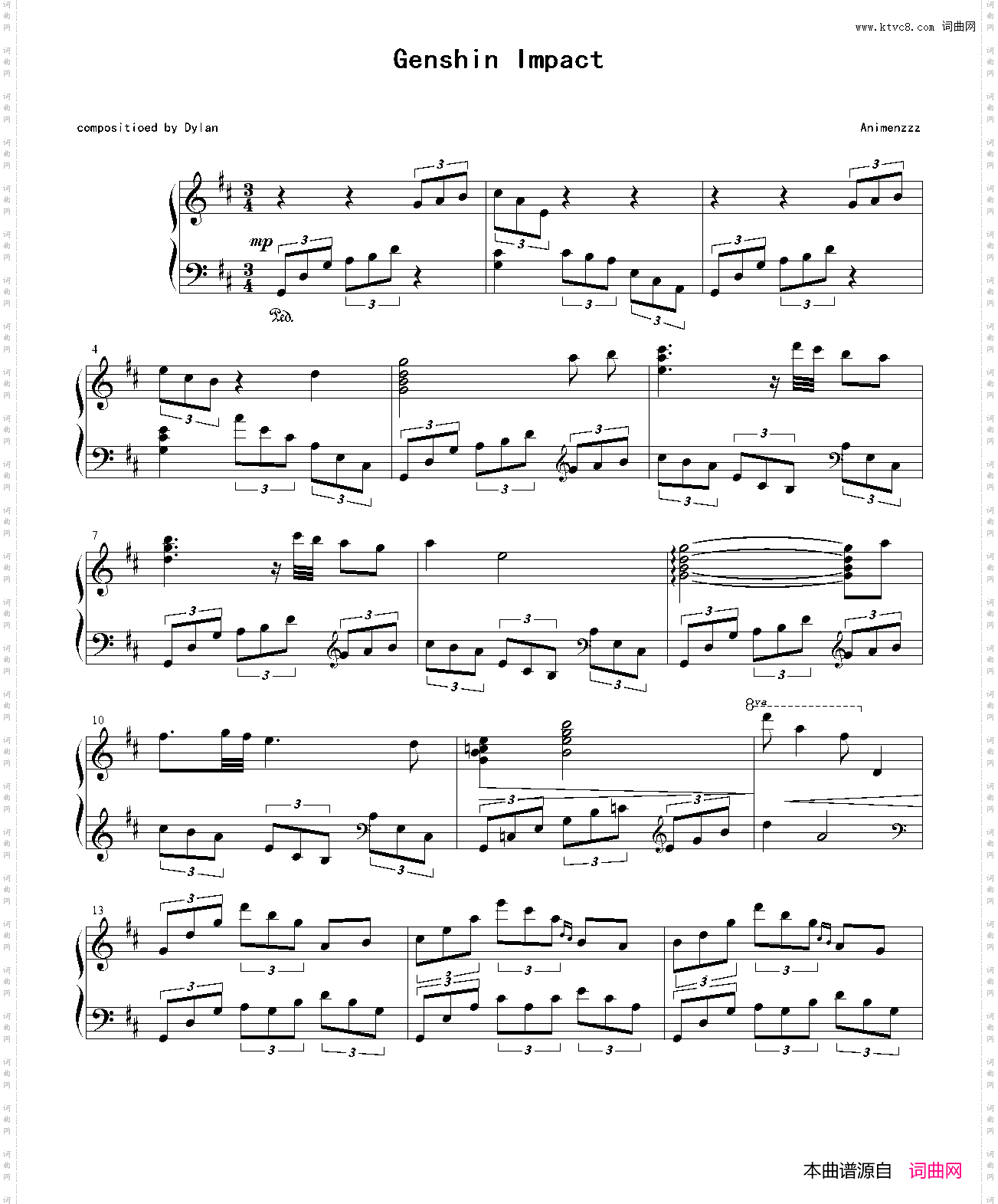 原神组曲 Genshin Impact by Animenz