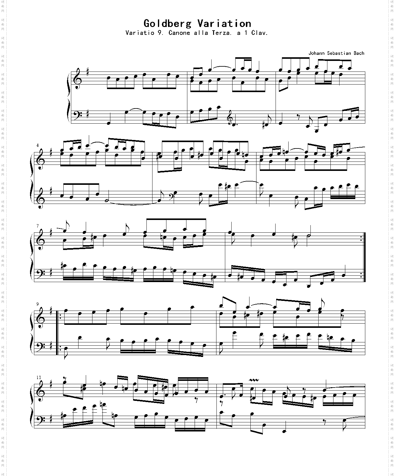 巴赫《哥德堡变奏曲》BMV988Var·9