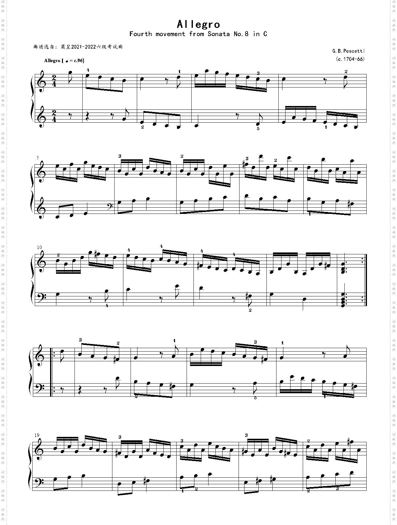 Allegro_【G·B·Pescetti】-Z1060
