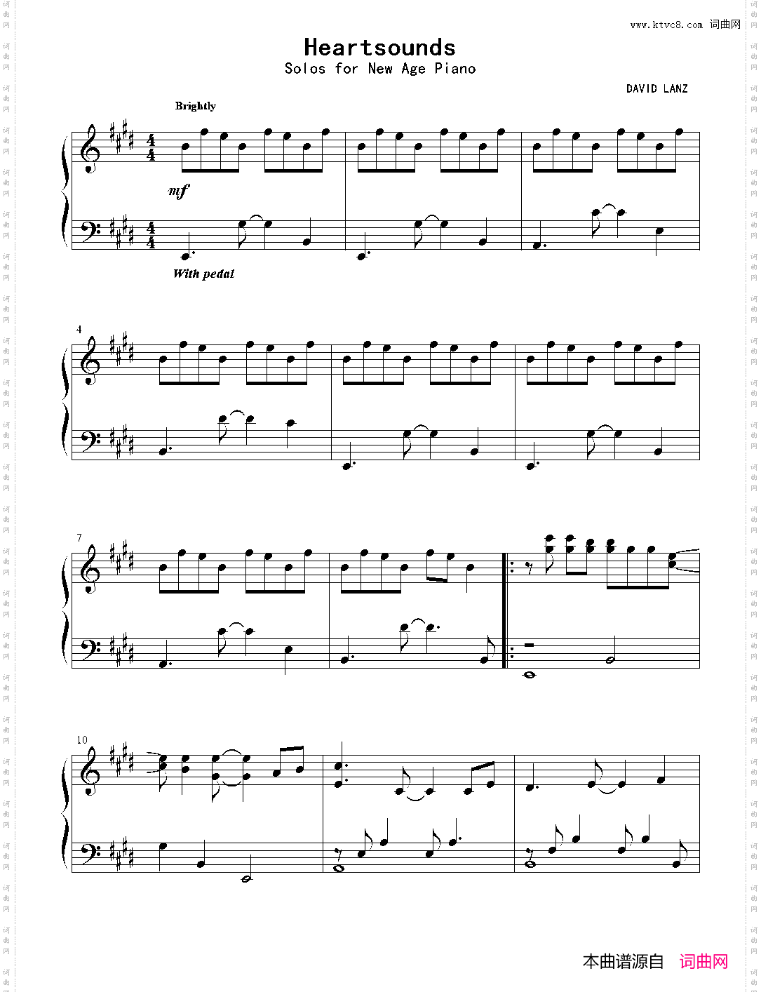 Heartsounds_1·新世纪钢琴独奏曲 大卫·蓝兹 David Lanz【Solos For New Age Piano】