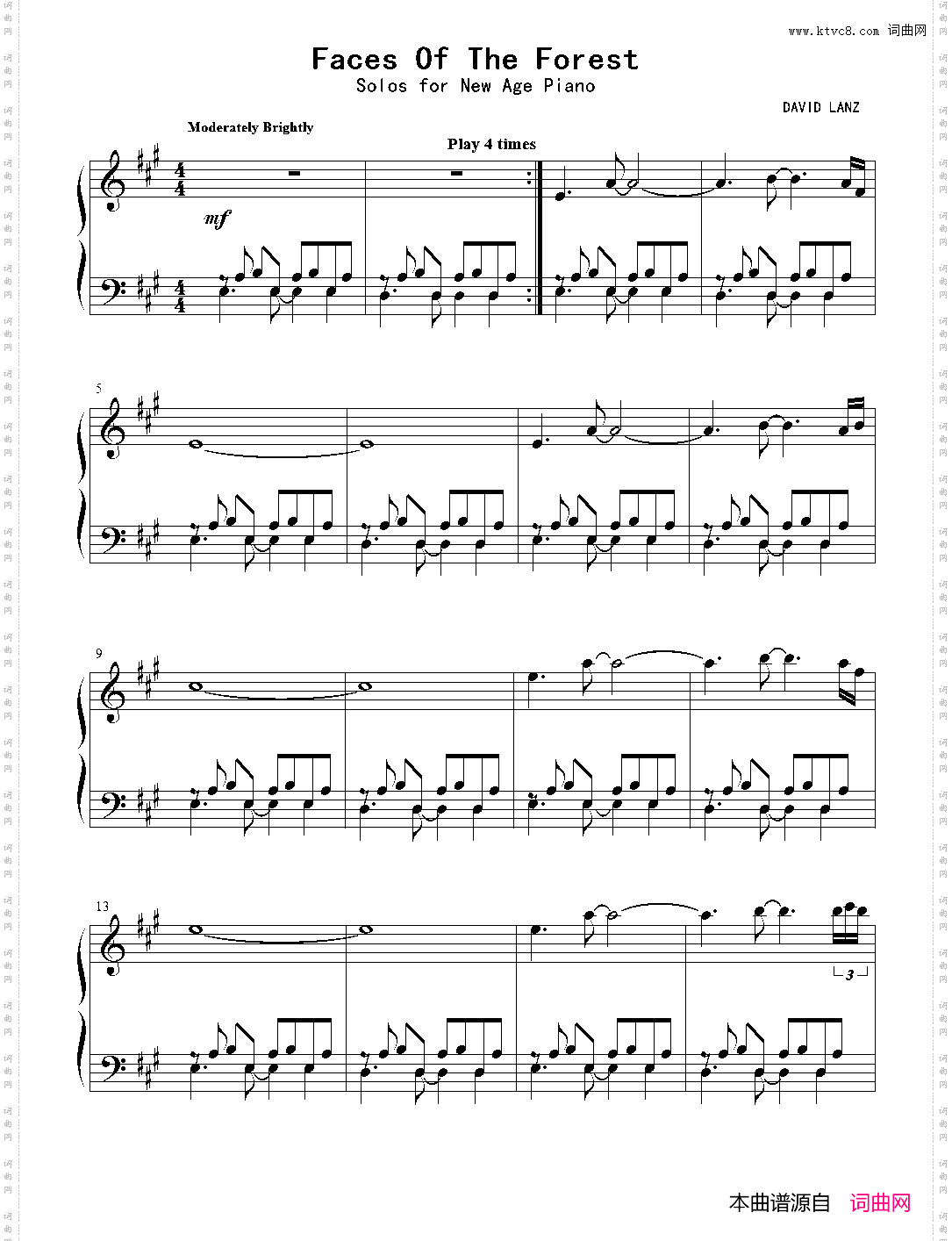 Faces Of The Forest_9· 新世纪钢琴独奏曲 大卫·蓝兹 David Lanz【Solos For New Age Piano】
