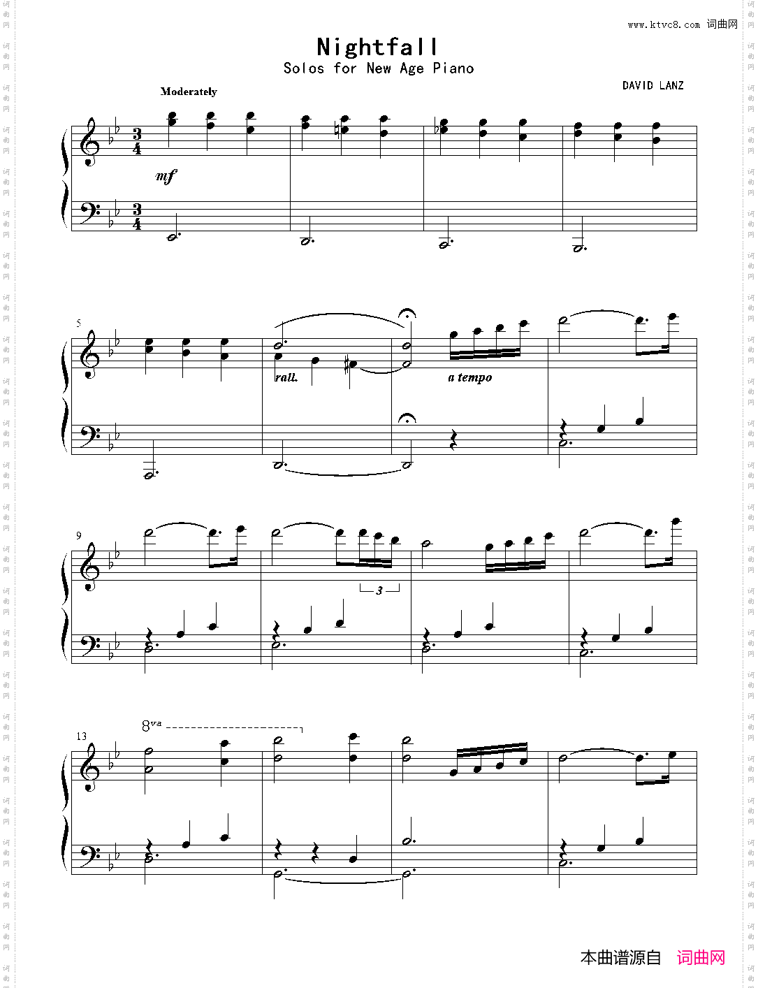 Nightfall_7· 新世纪钢琴独奏曲 大卫·蓝兹 David Lanz【Solos For New Age Piano】