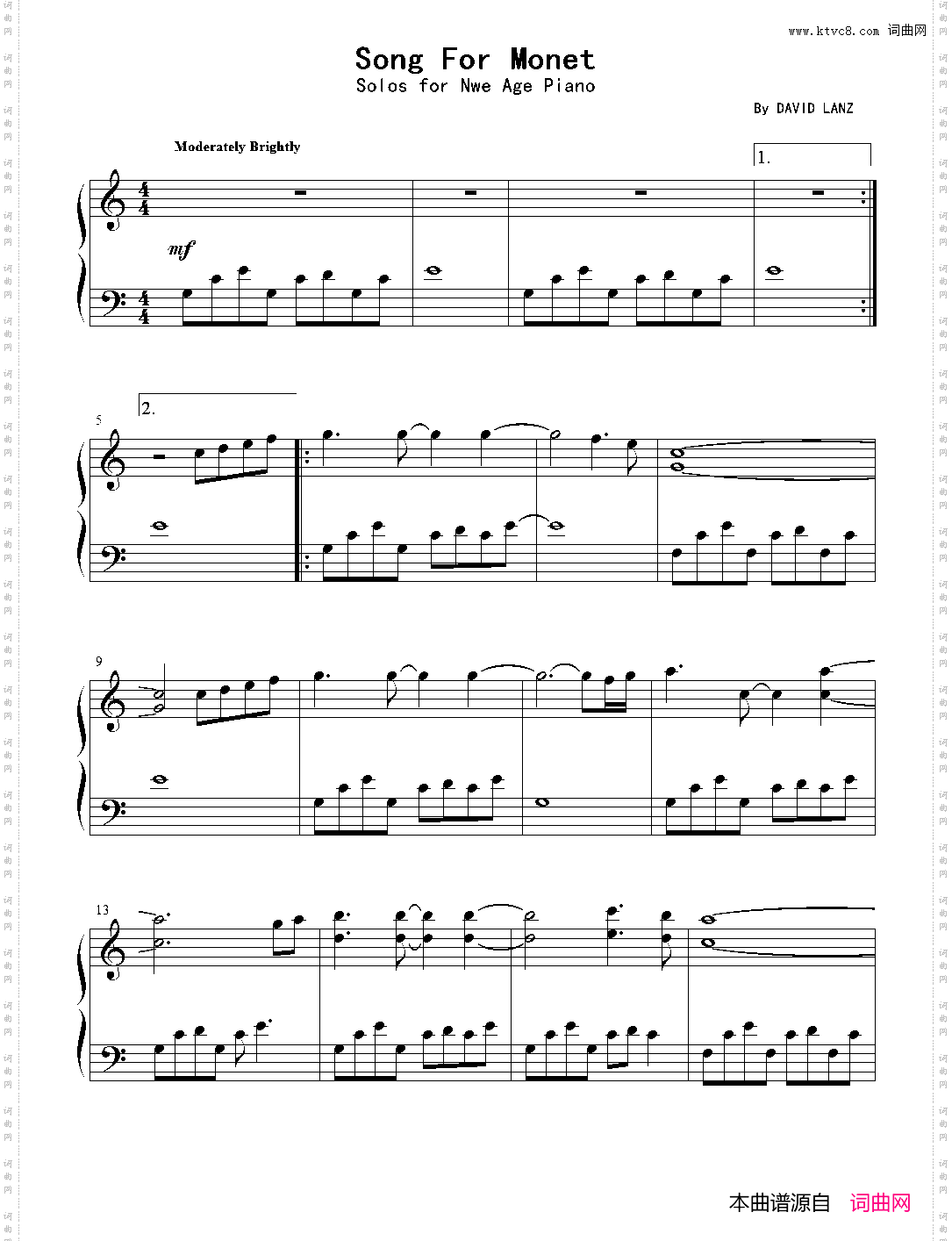 Song For Monet_6· 新世纪钢琴独奏曲 大卫·蓝兹 David Lanz【Solos For New Age Piano】