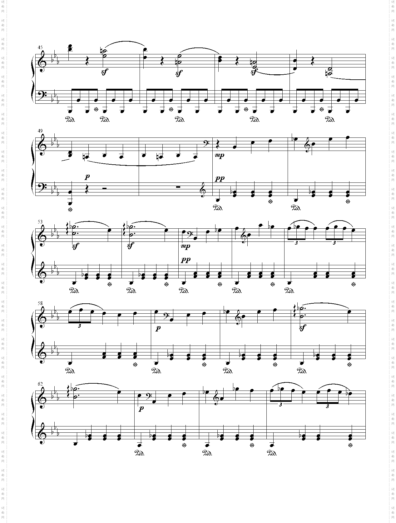 贝多芬C小调第八钢琴奏鸣曲悲怆奏鸣曲第一乐章