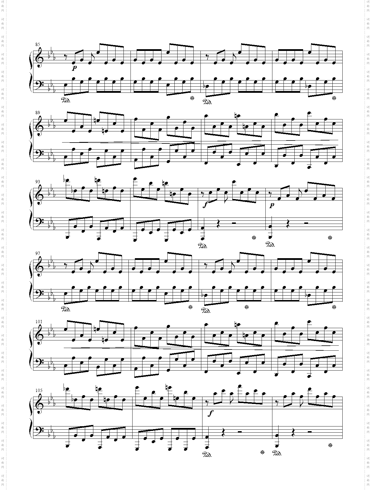 贝多芬C小调第八钢琴奏鸣曲悲怆奏鸣曲第一乐章