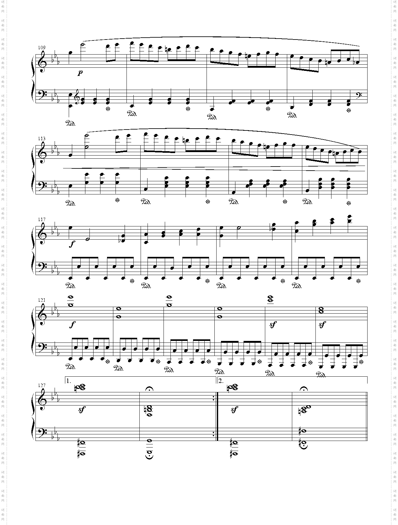 贝多芬C小调第八钢琴奏鸣曲悲怆奏鸣曲第一乐章