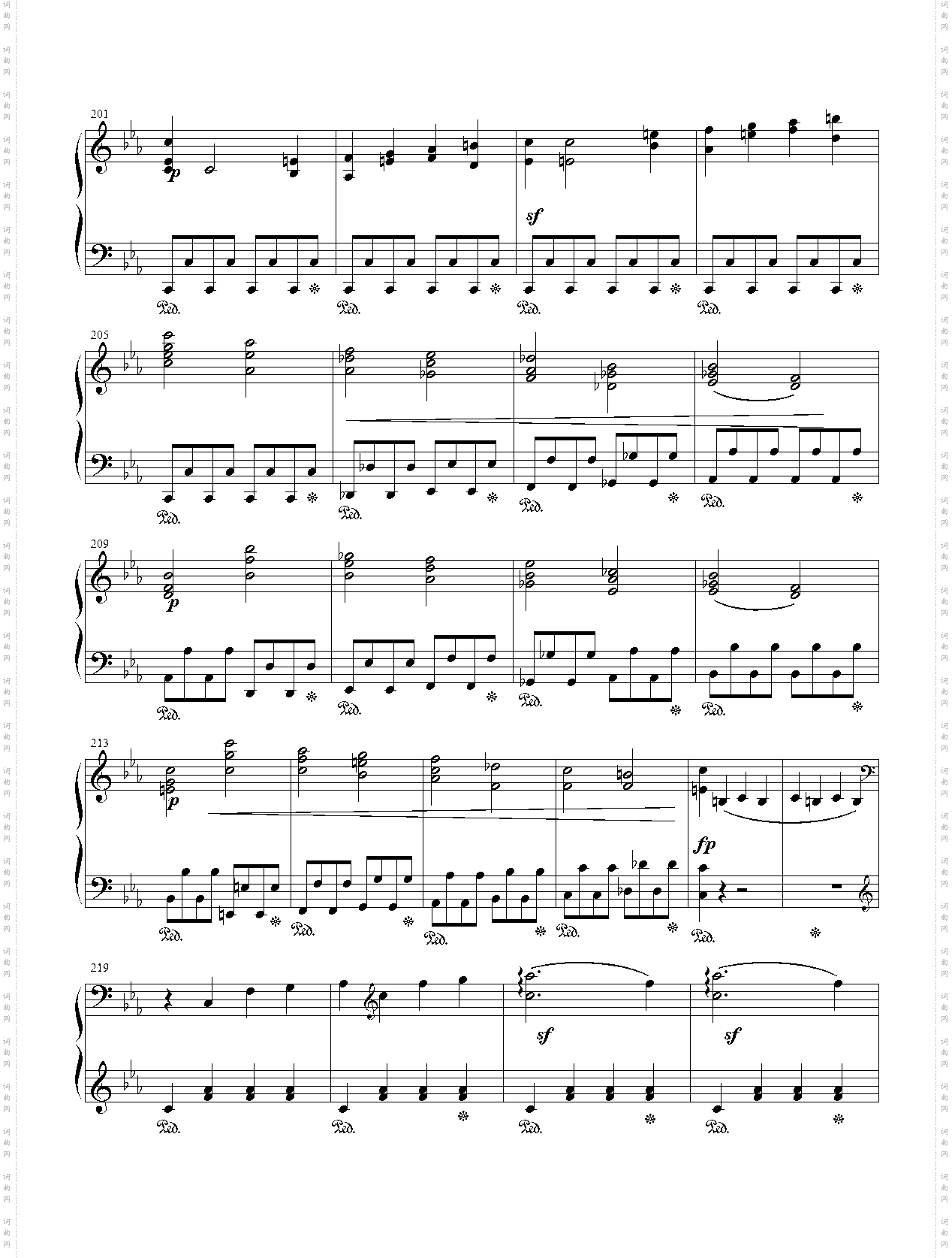 贝多芬C小调第八钢琴奏鸣曲悲怆奏鸣曲第一乐章