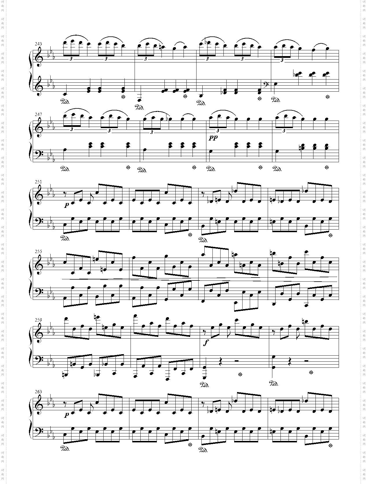 贝多芬C小调第八钢琴奏鸣曲悲怆奏鸣曲第一乐章