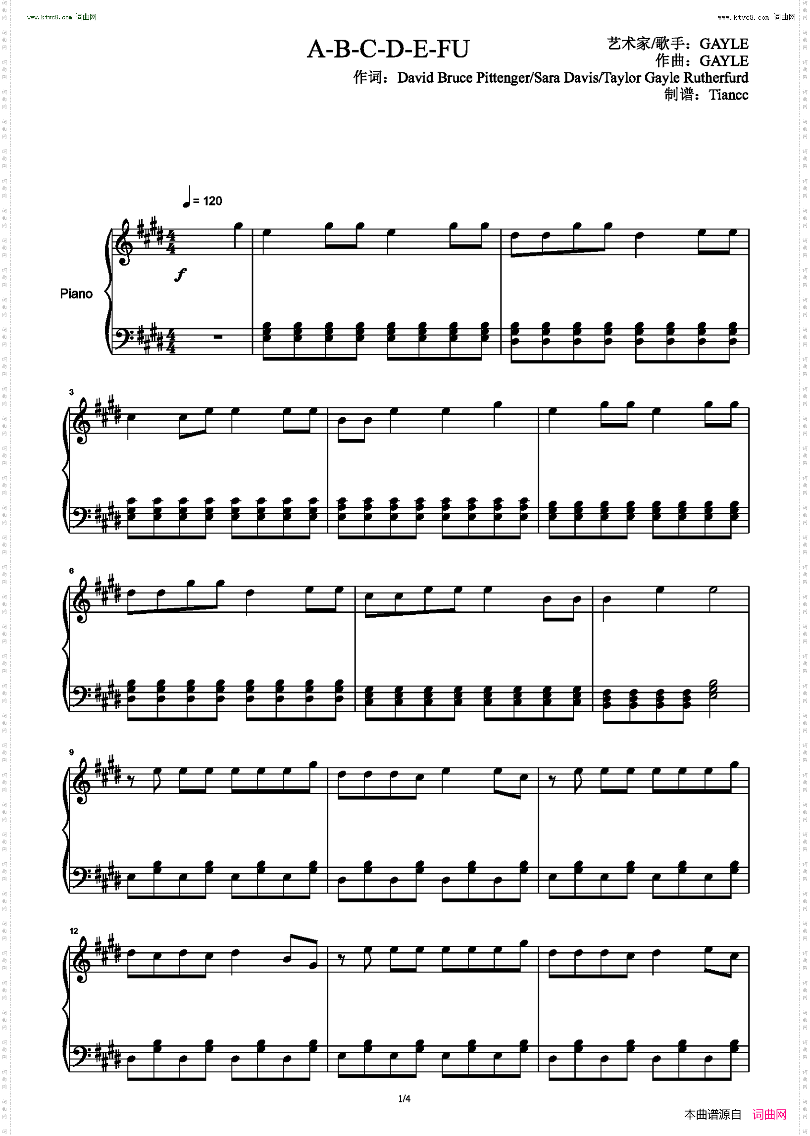 A-B-C-D-E-FU_分手神曲,849难度