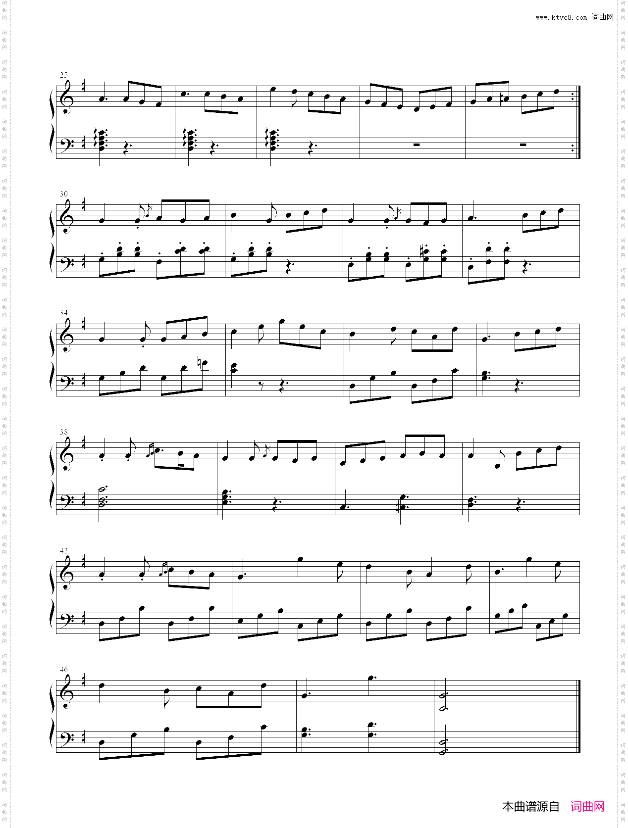 G大调小奏鸣曲 第二乐章浪漫曲