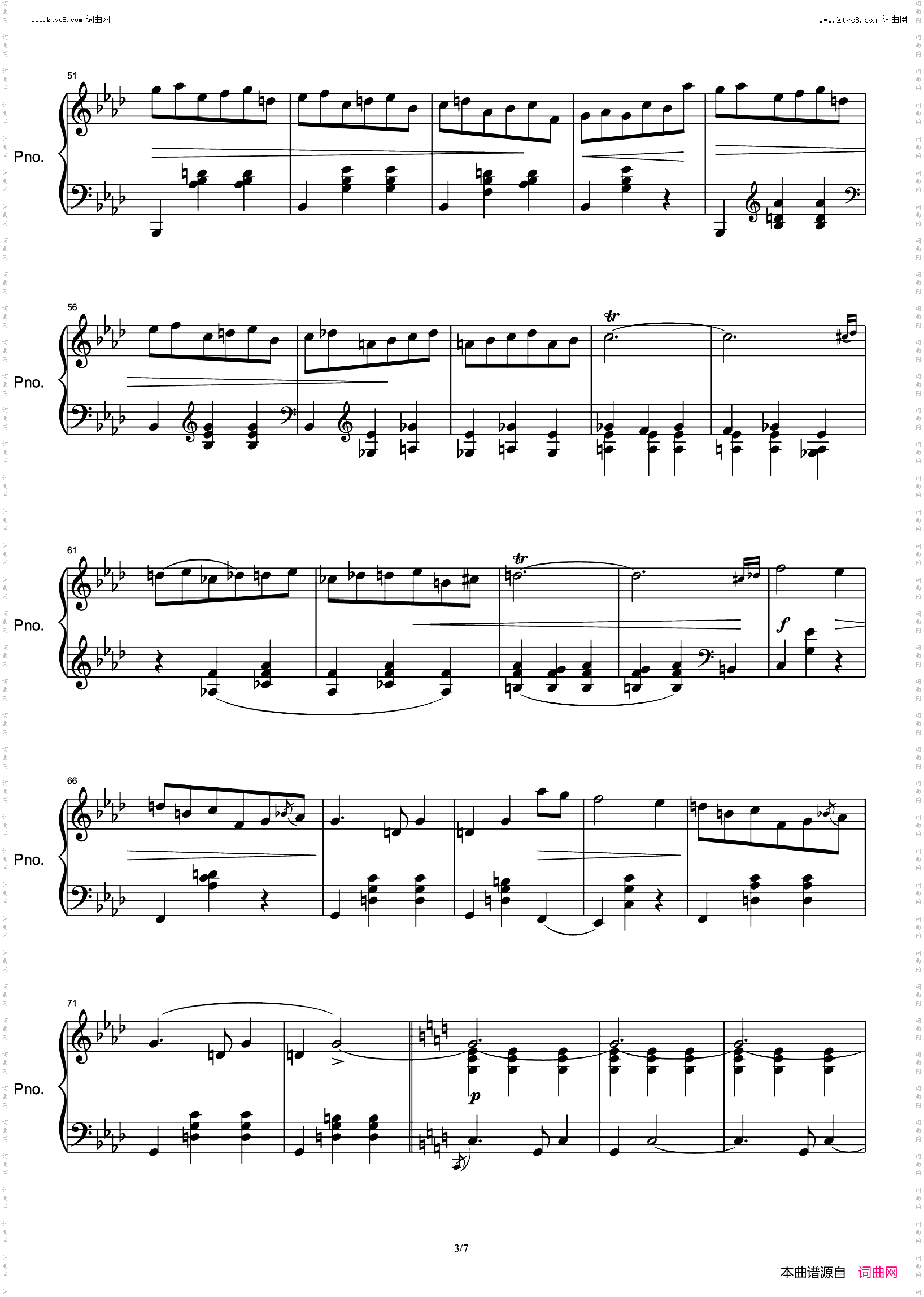 降A大调圆舞曲 Op·64 no·3
