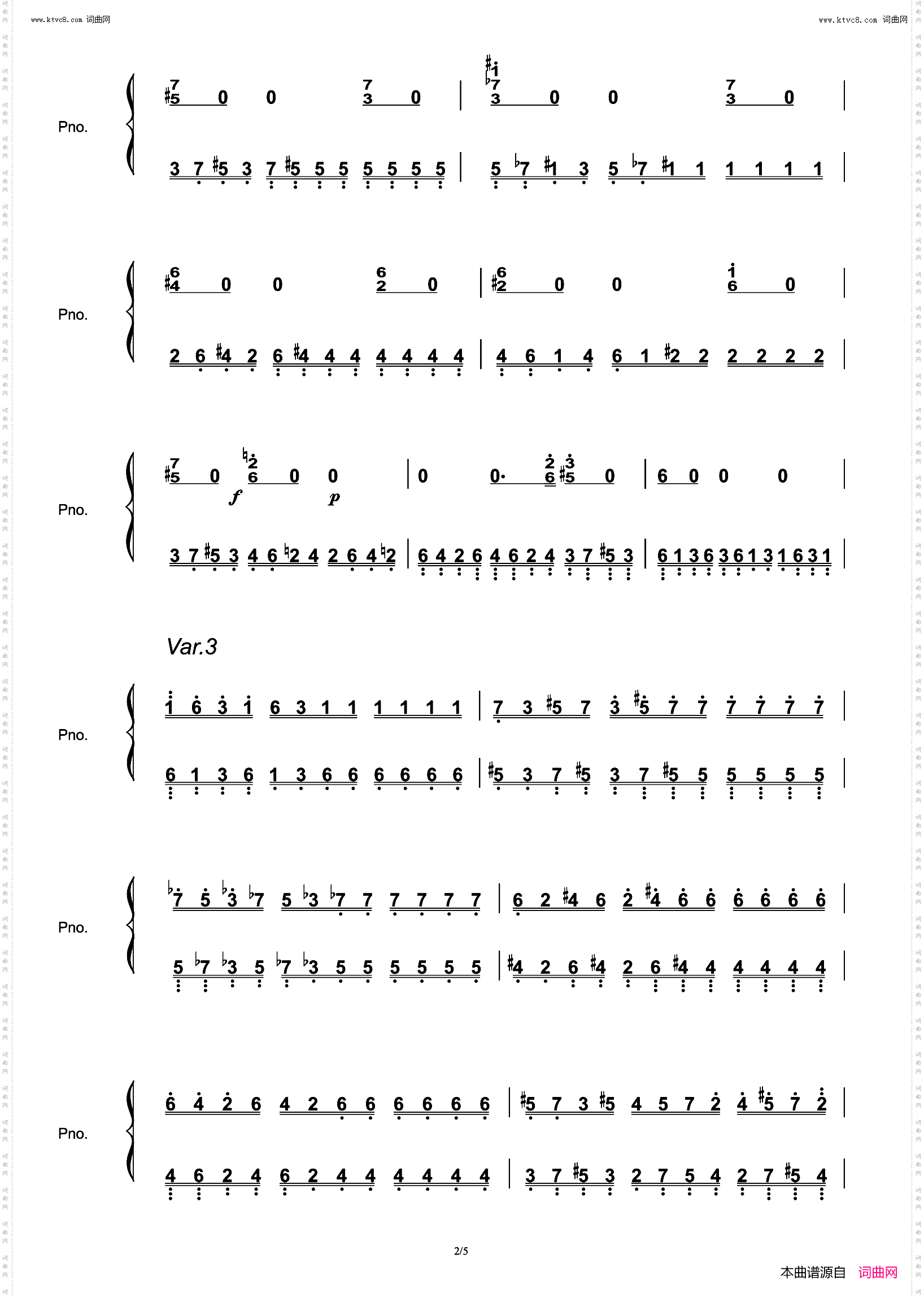 c小调32变奏_ 1-8变奏