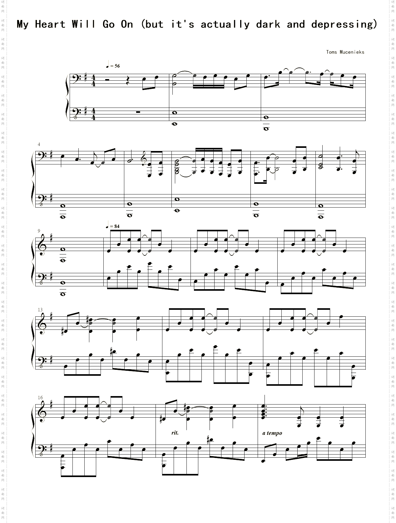 我心永恒 暗黑小调版 / 泰坦尼克号主题曲 暗黑小调版 / my heart will go on but it s actually dark and depressing