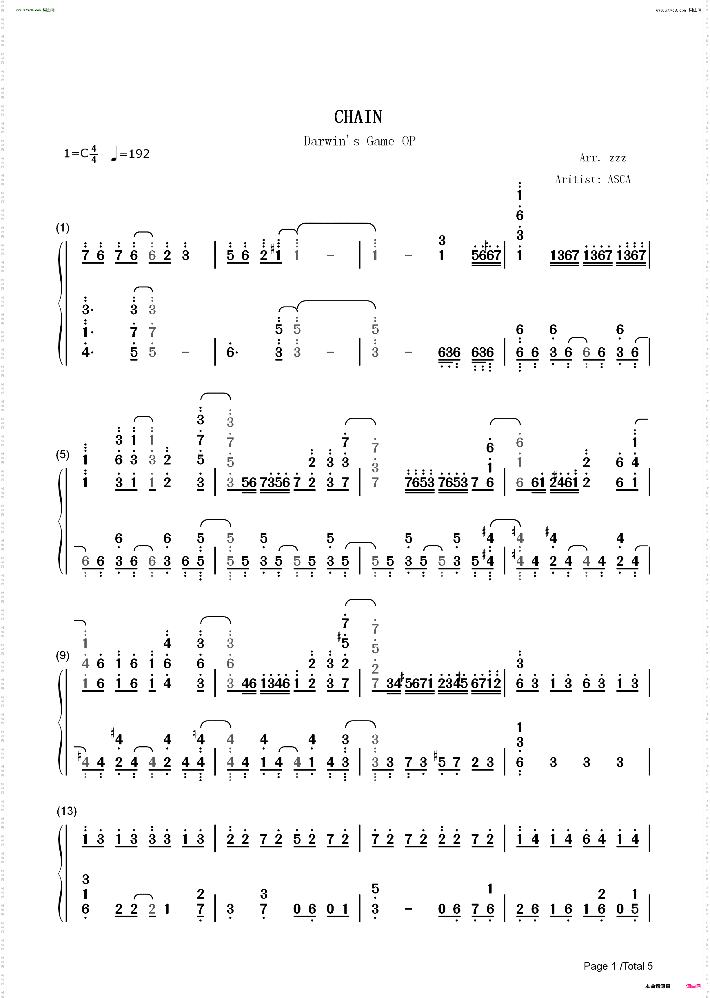 CHAIN-达尔文游戏OP