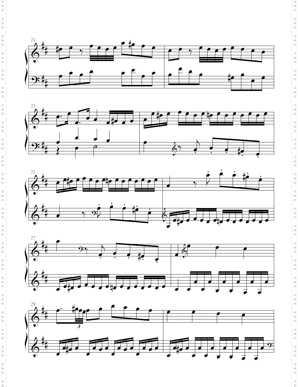 D大调奏鸣曲第一乐章_K311