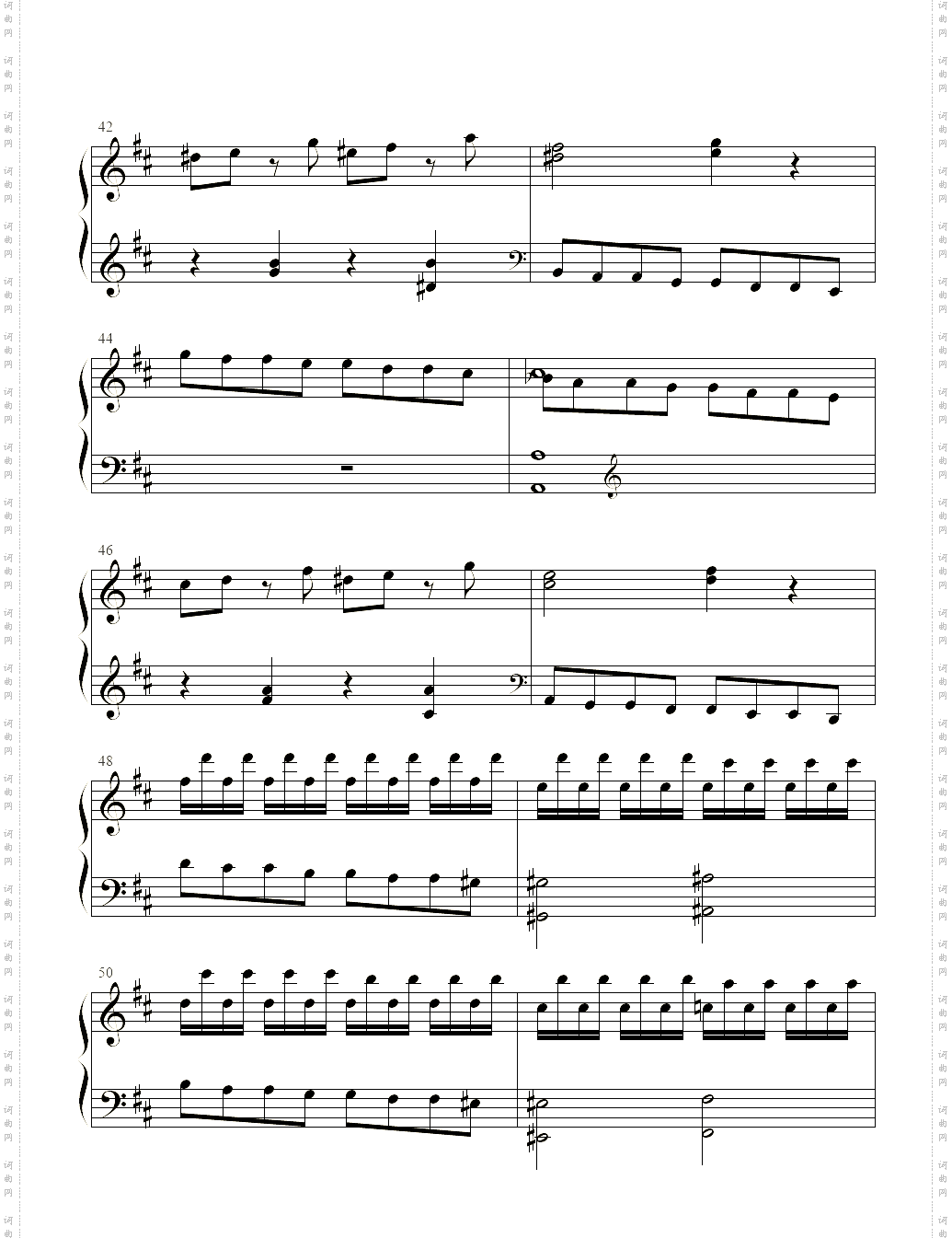D大调奏鸣曲第一乐章_K311