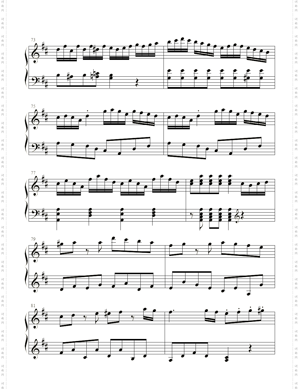 D大调奏鸣曲第一乐章_K311