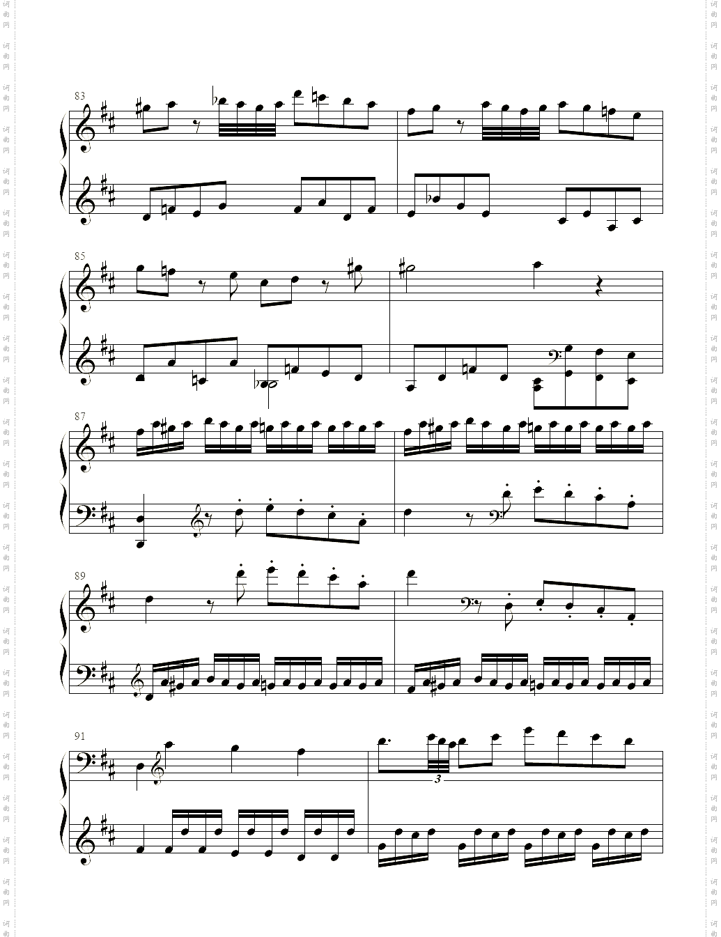 D大调奏鸣曲第一乐章_K311