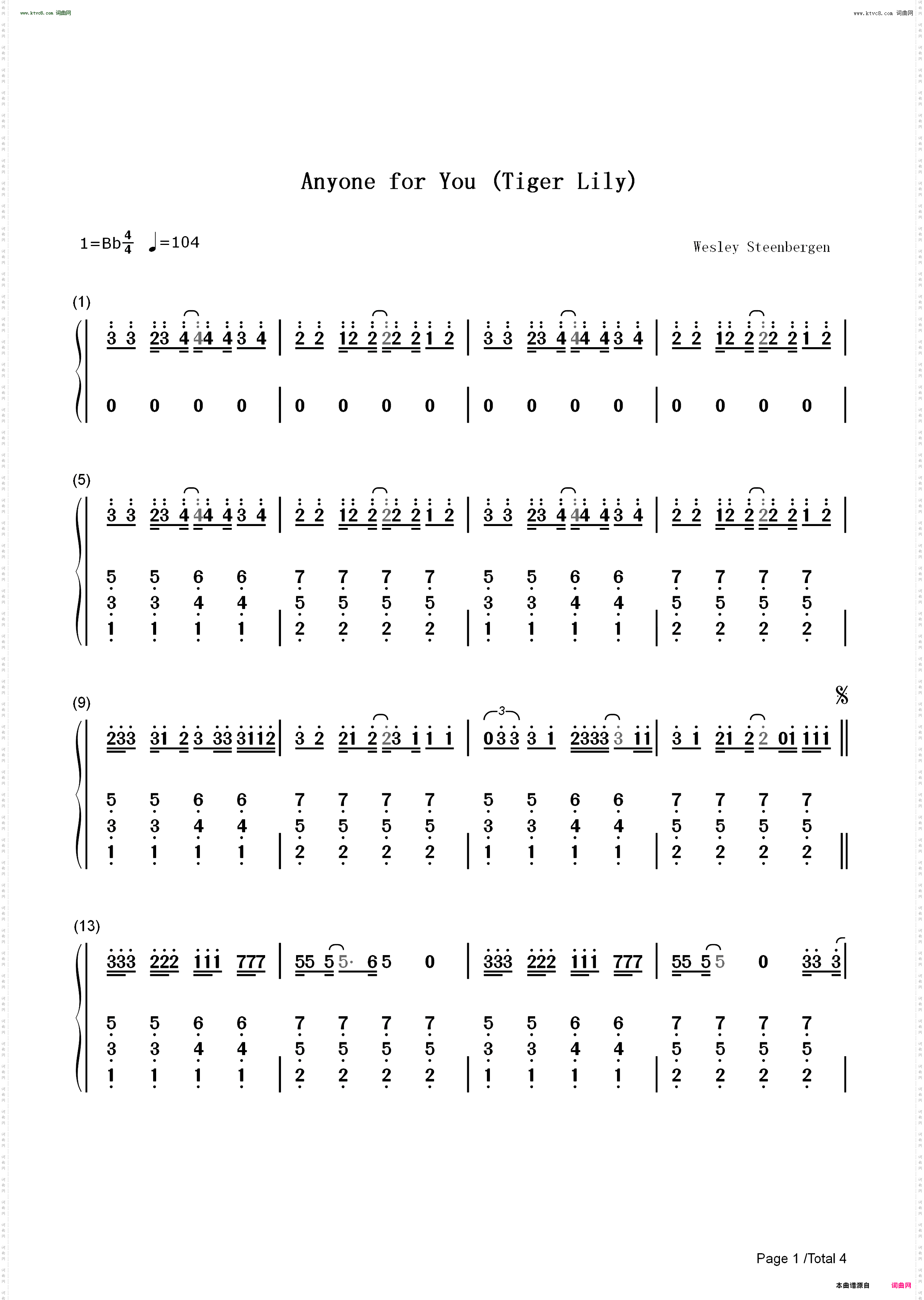 Anyone for You Tiger Lily