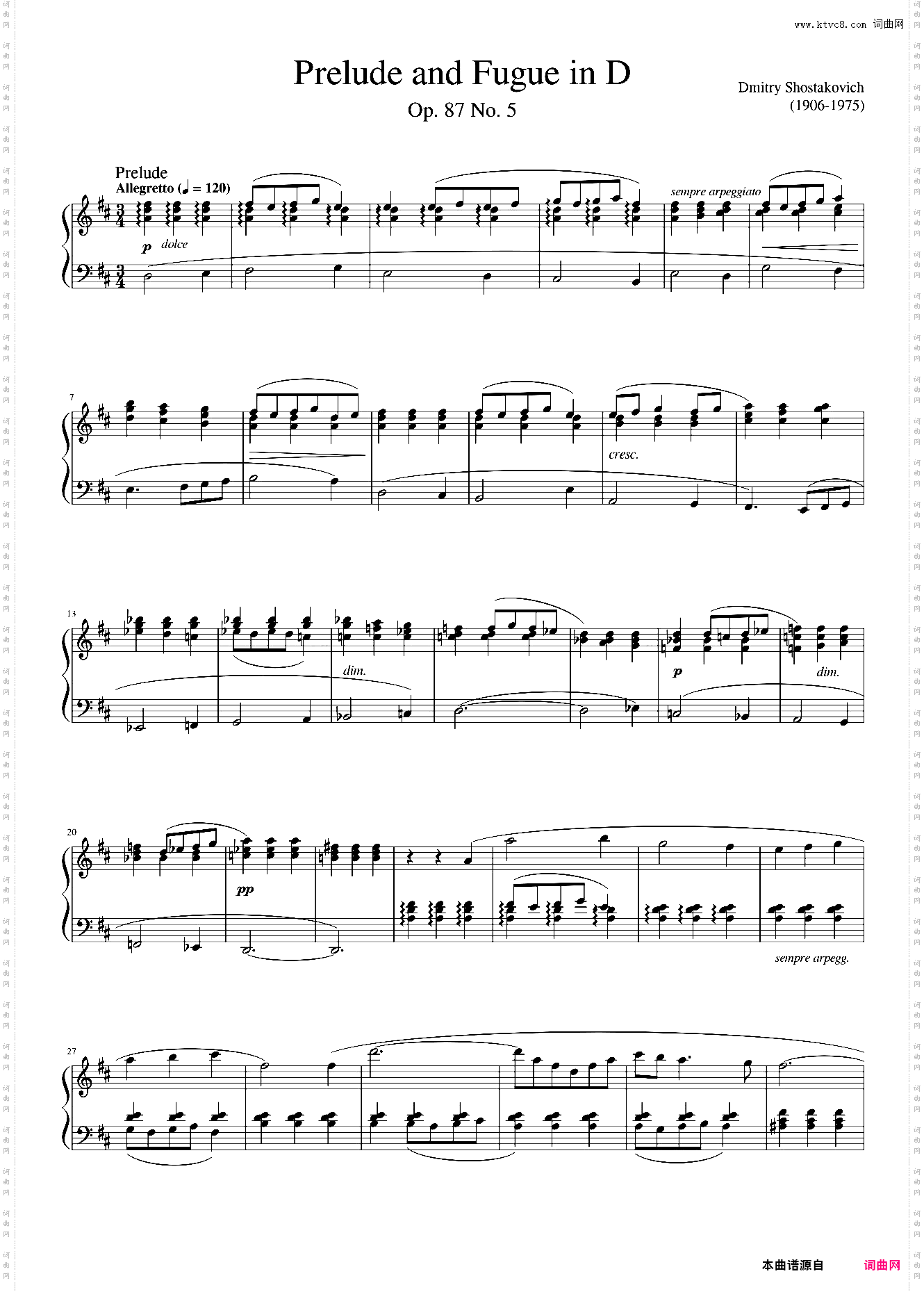 Prelude and Fugue in D