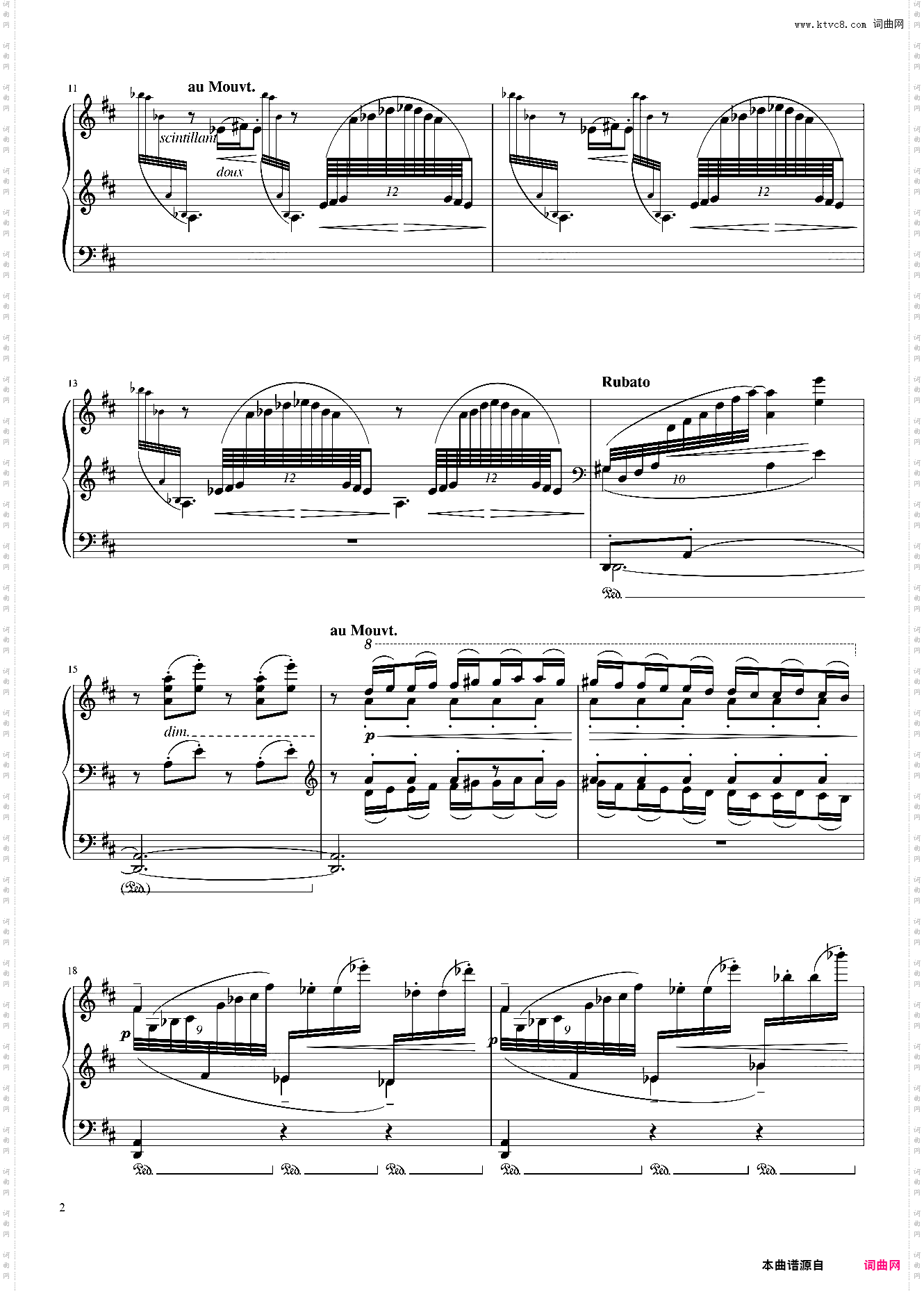 Debussy Prelude Book 2 No 8 Ondine