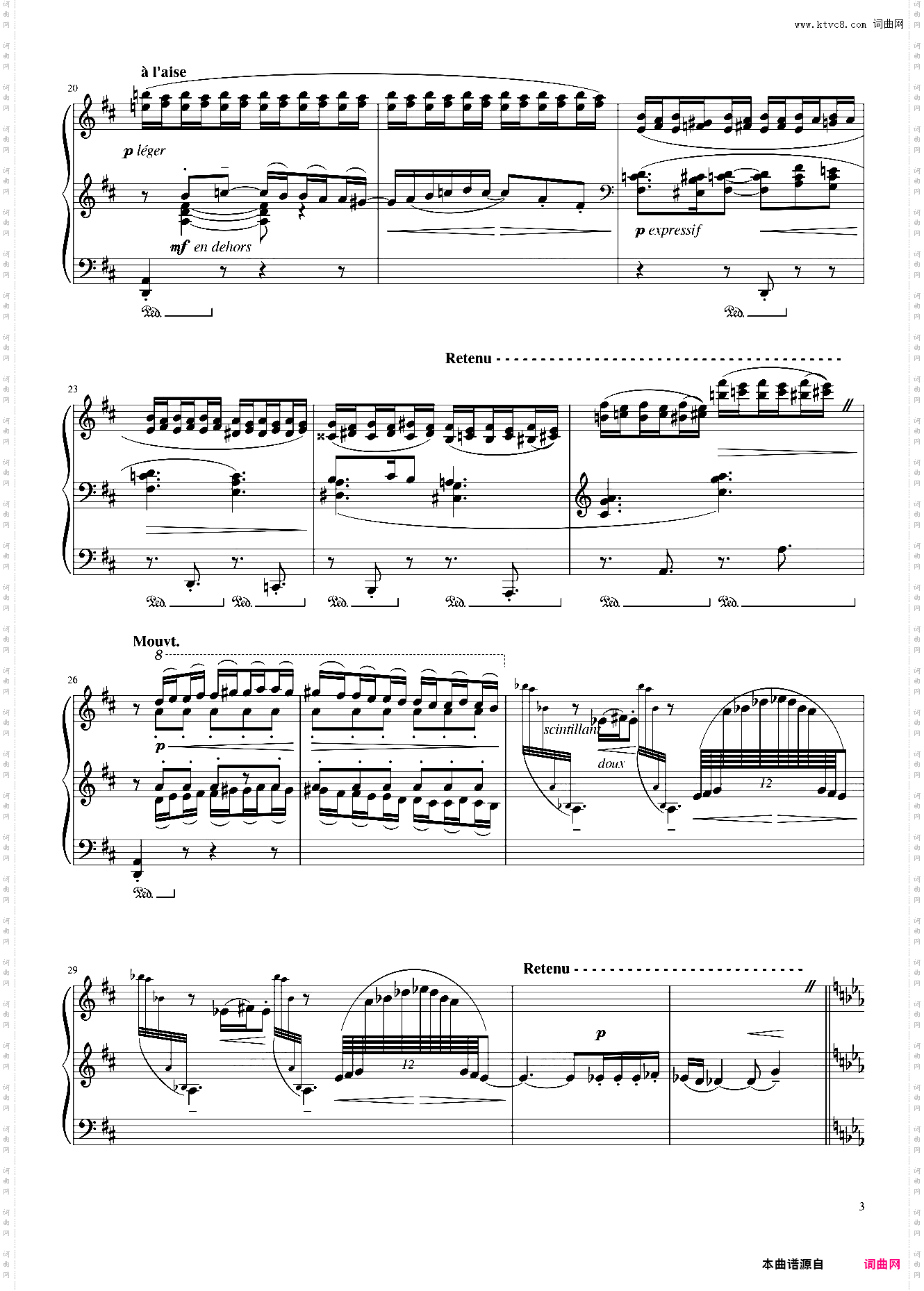 Debussy Prelude Book 2 No 8 Ondine