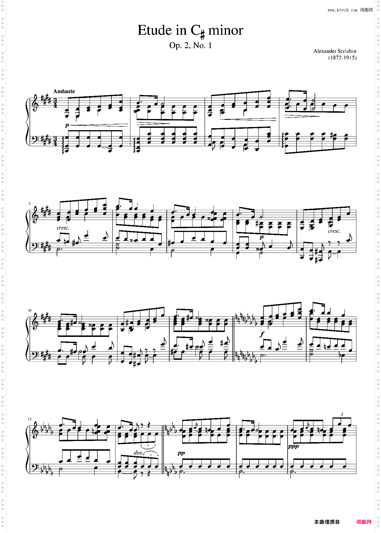 Etude in C# minor Op·2 No·1