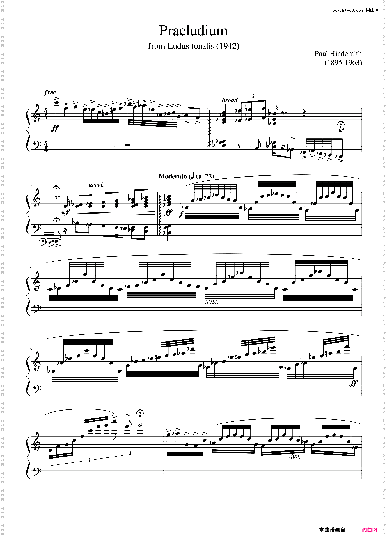 Praeludium from Ludus Tonalis