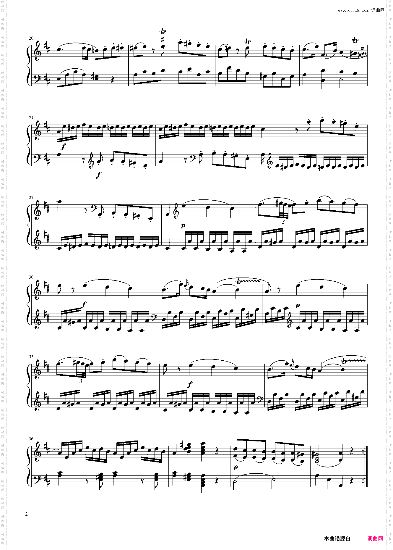 Mozart - Sonata in D K 311 Movement I