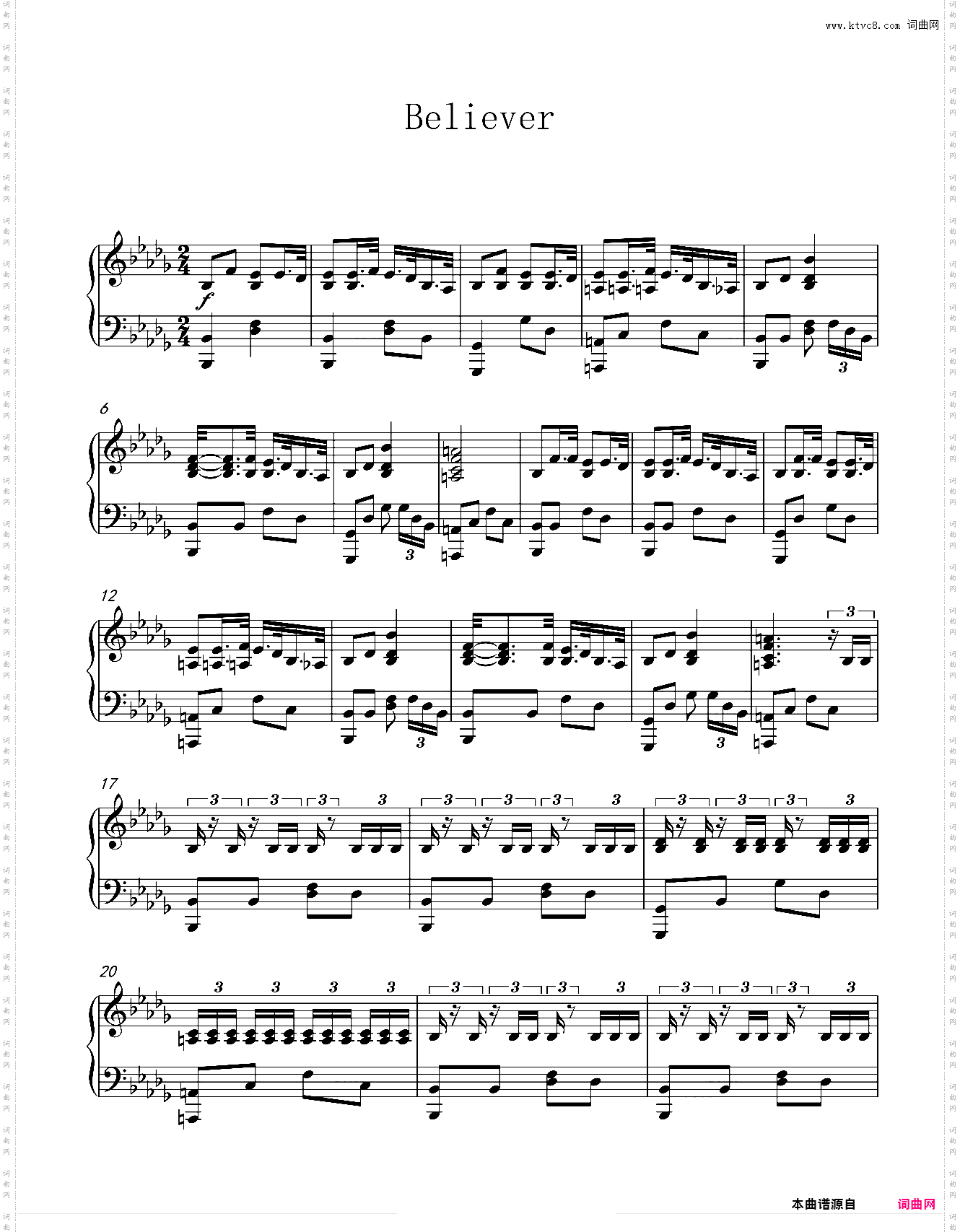 Believer_带伴奏