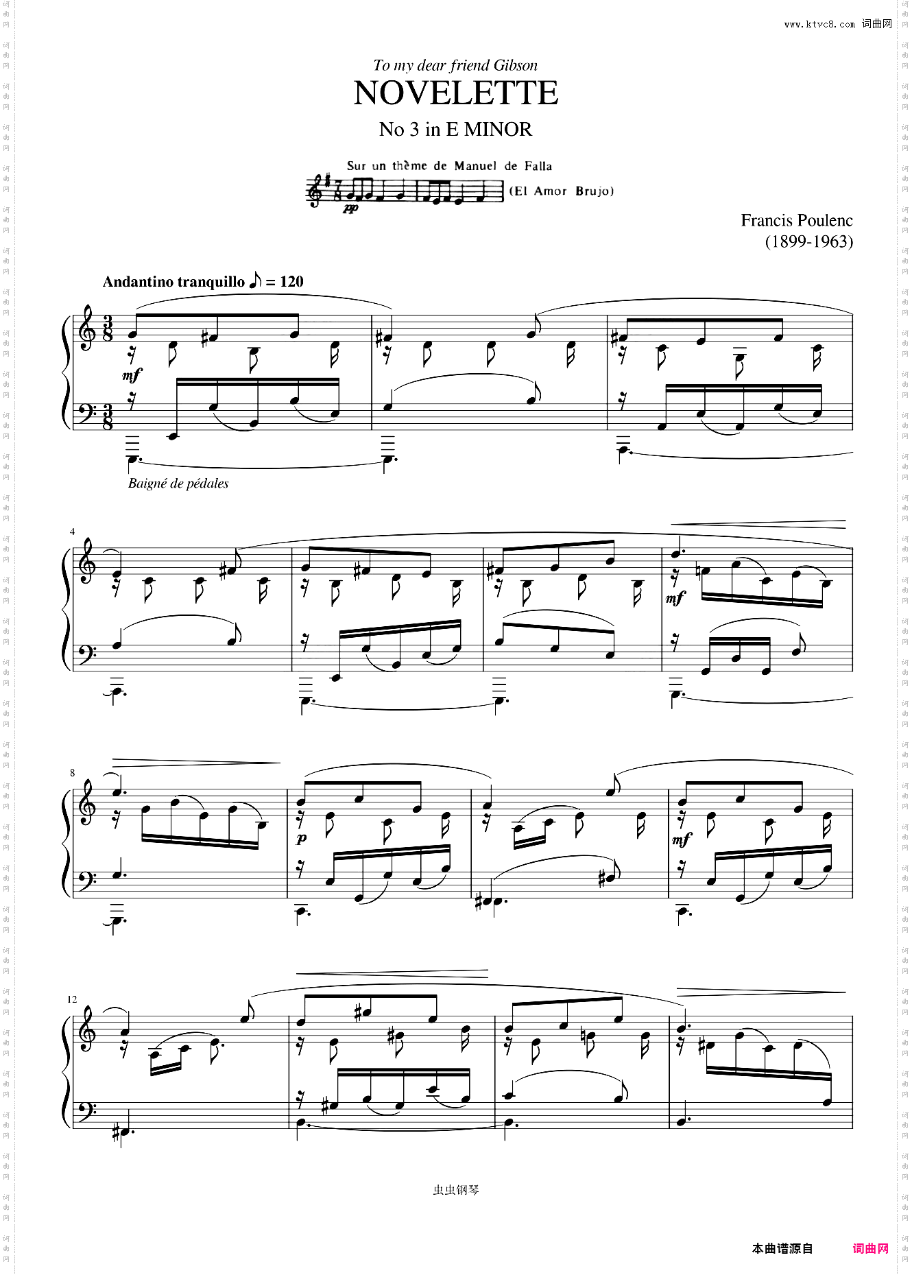 Poulenc - Novelette No· 3 in E Minor