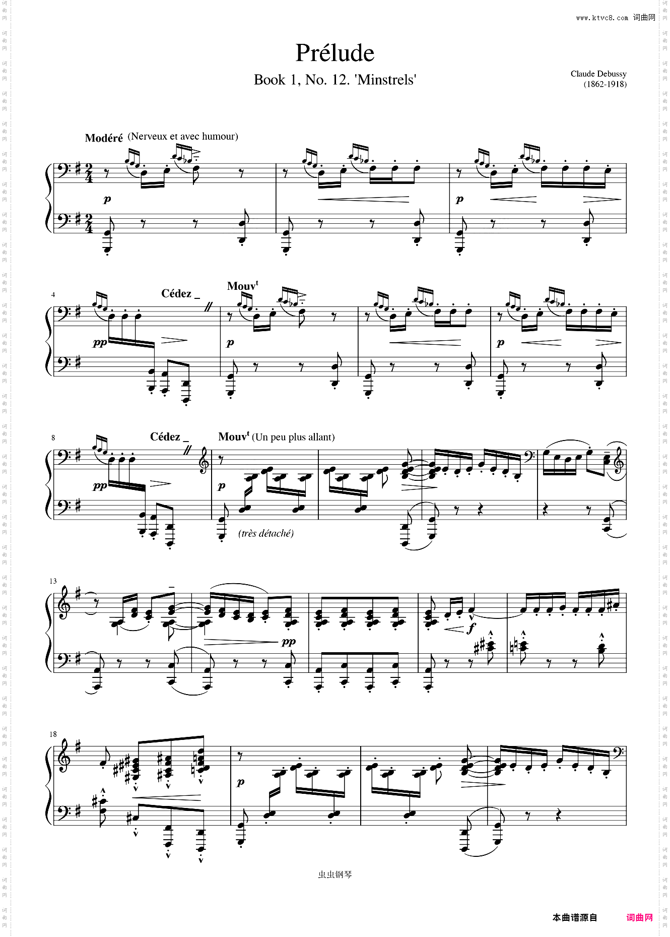 Prelude Bk 1 No 12 Minstrels