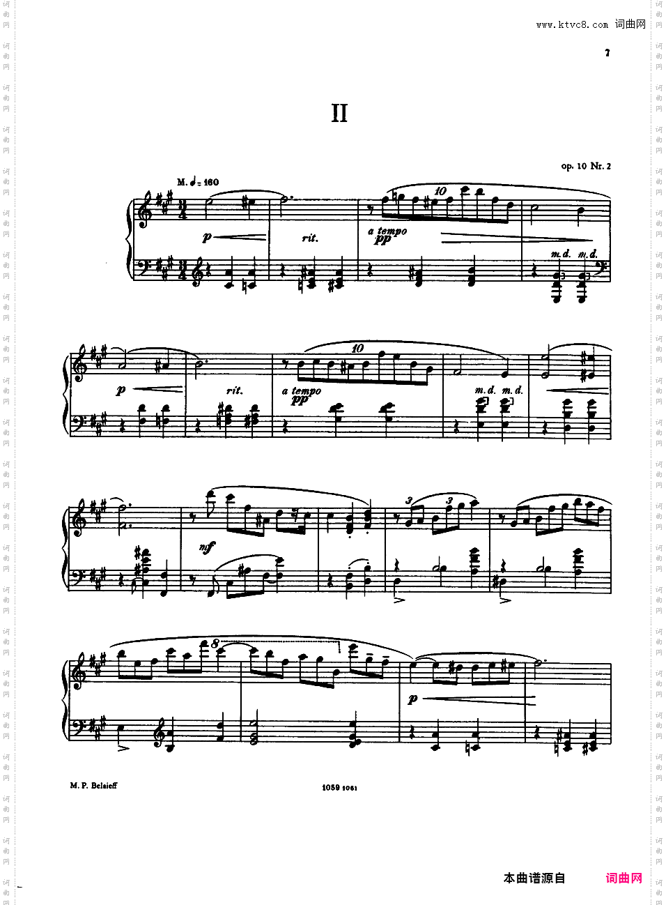 2首即兴曲 Two Impromptus Op·10